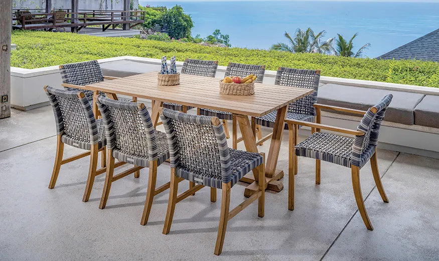 featured image of the blog titled "Outdoor Dining Furniture: Tips for Creating an Al Fresco Eating Area"