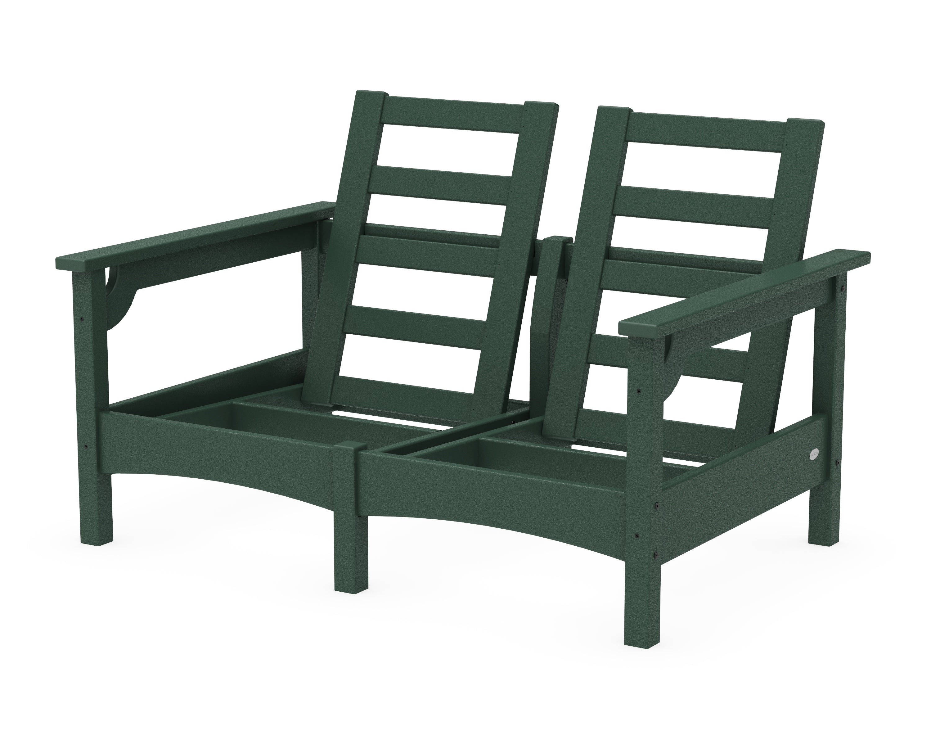 POLYWOOD® Club Loveseat Frame in Green