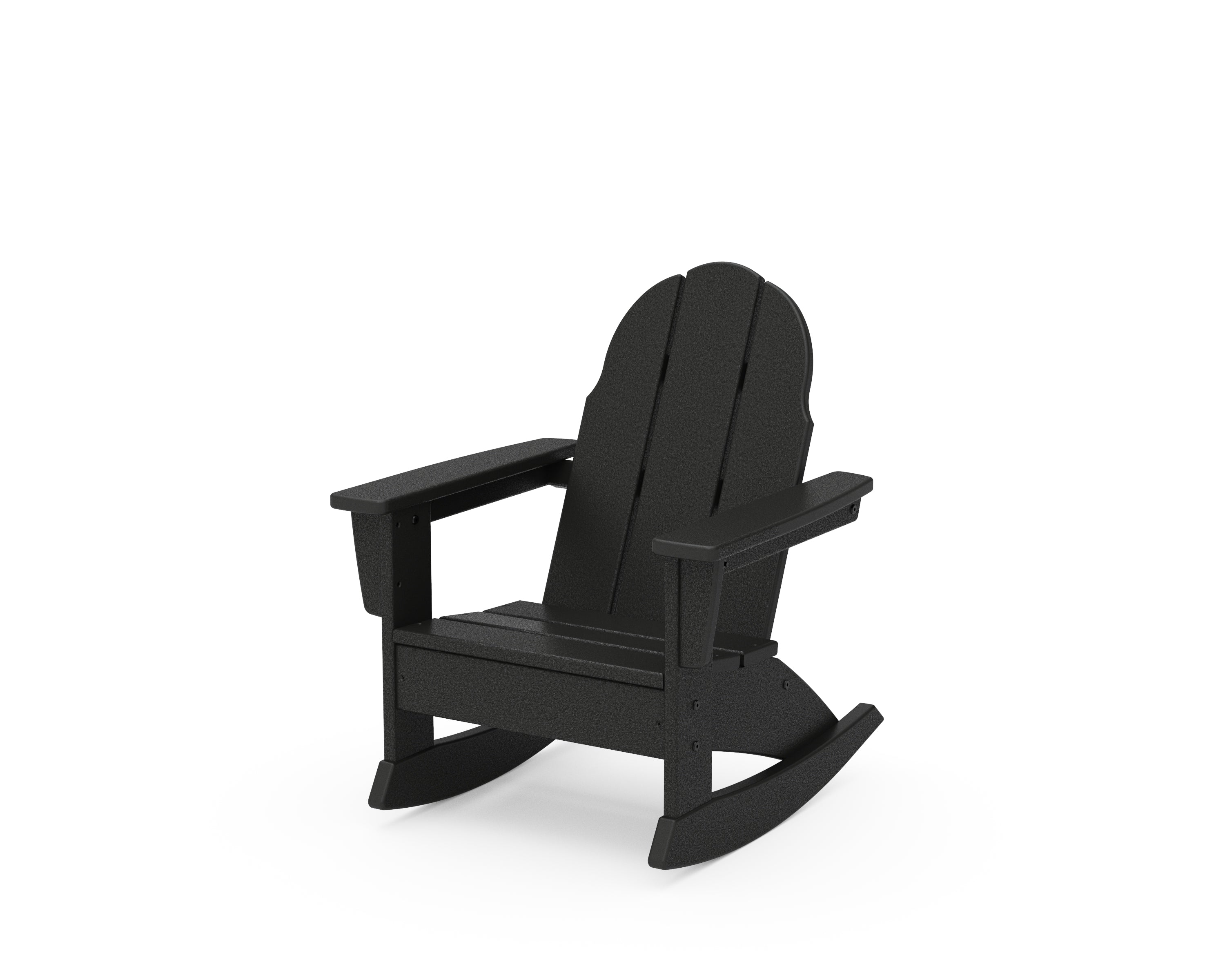 POLYWOOD® Kids Vineyard Adirondack Rocking Chair in Black