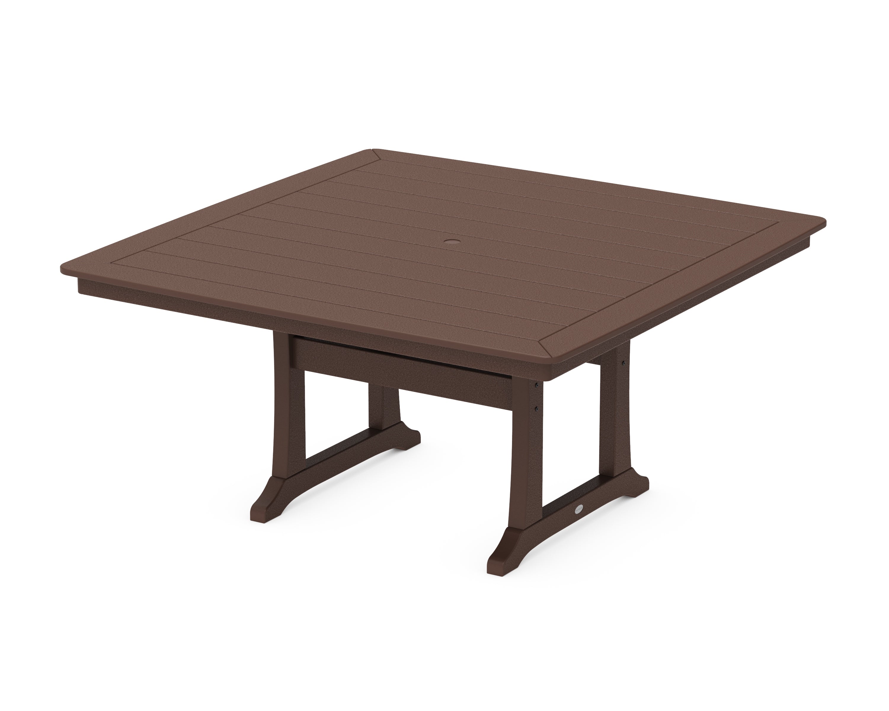 POLYWOOD® Nautical Trestle 59" Dining Table in Mahogany