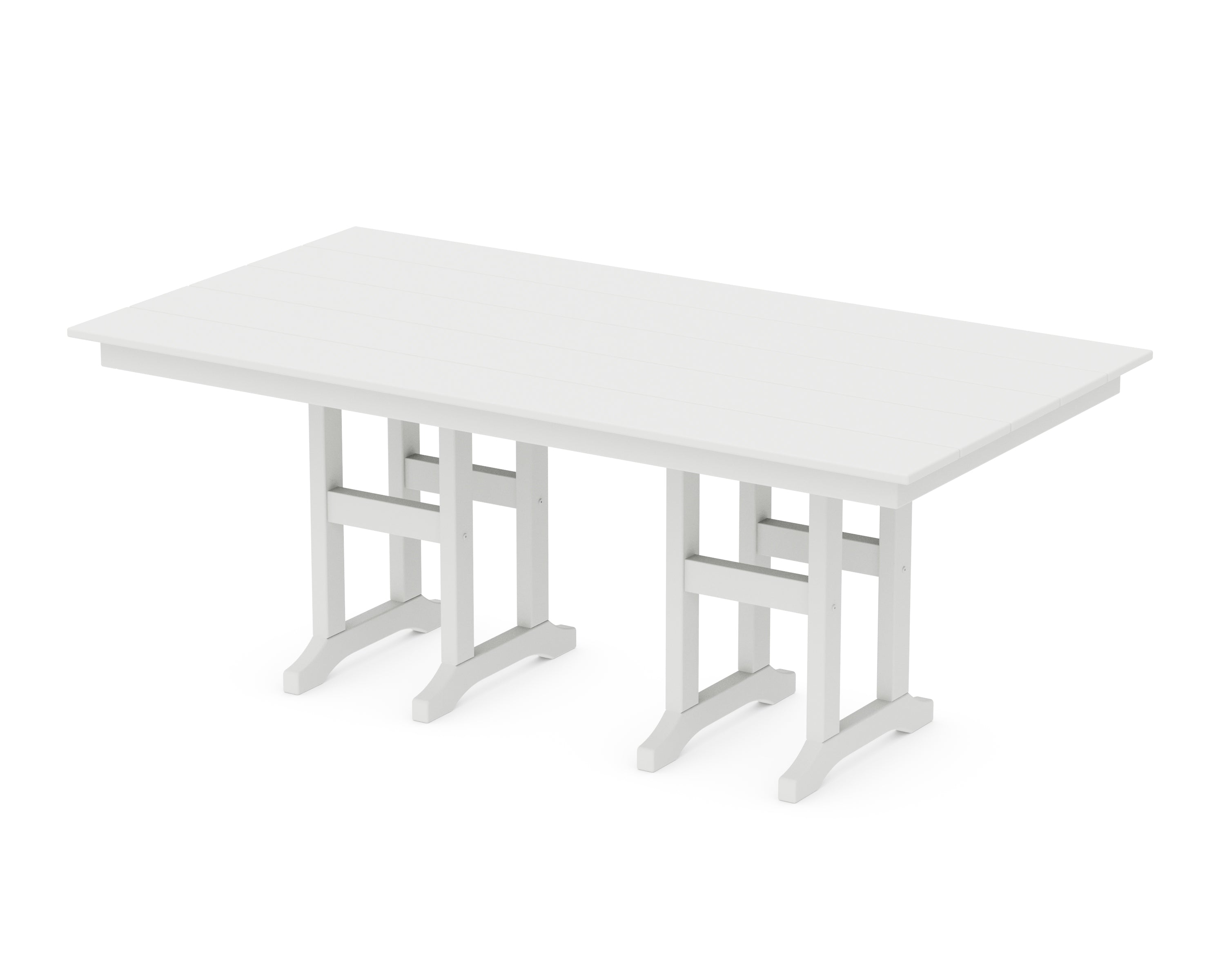 POLYWOOD® Farmhouse 37" x 72" Dining Table in White