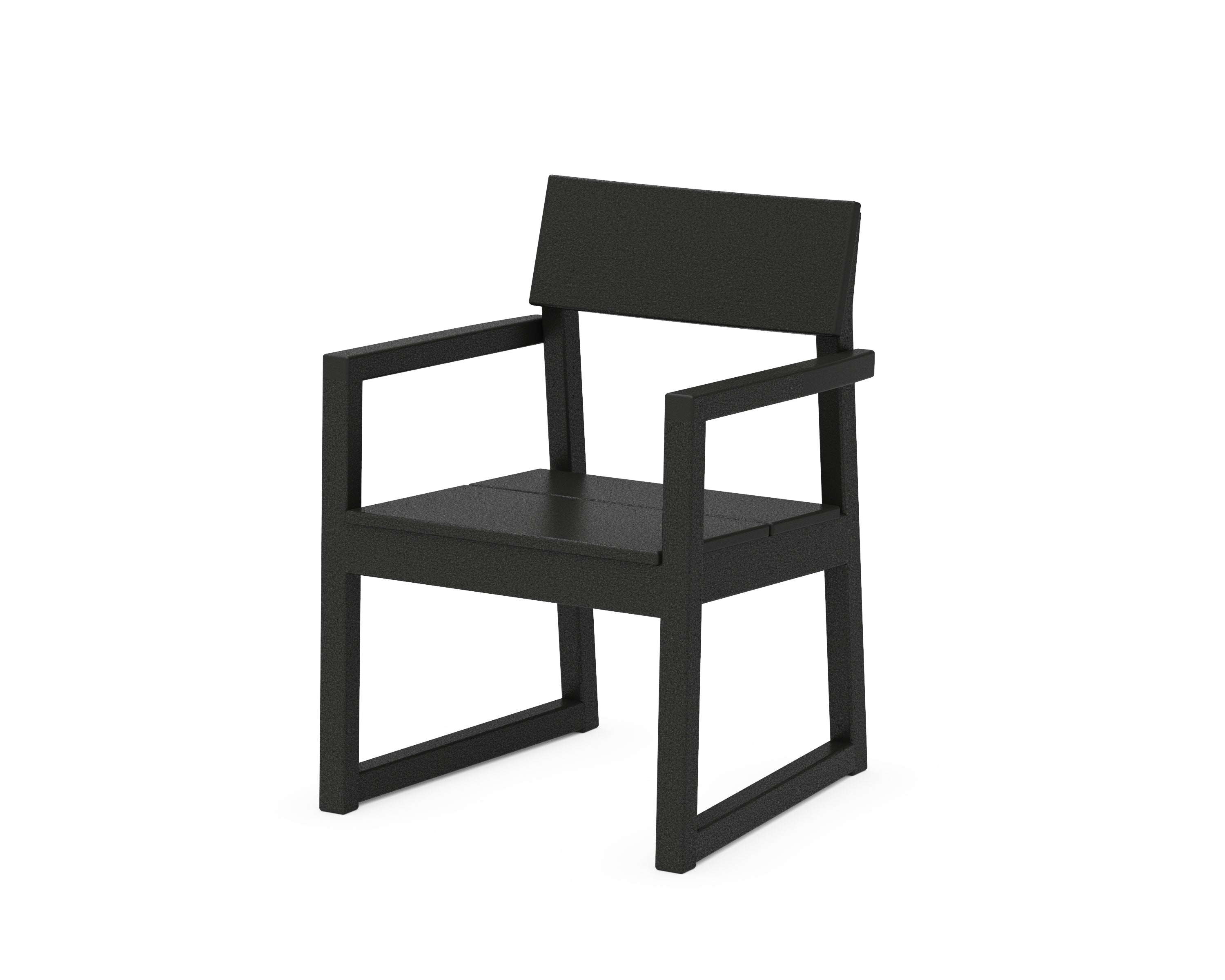 POLYWOOD® EDGE Dining Arm Chair in Black