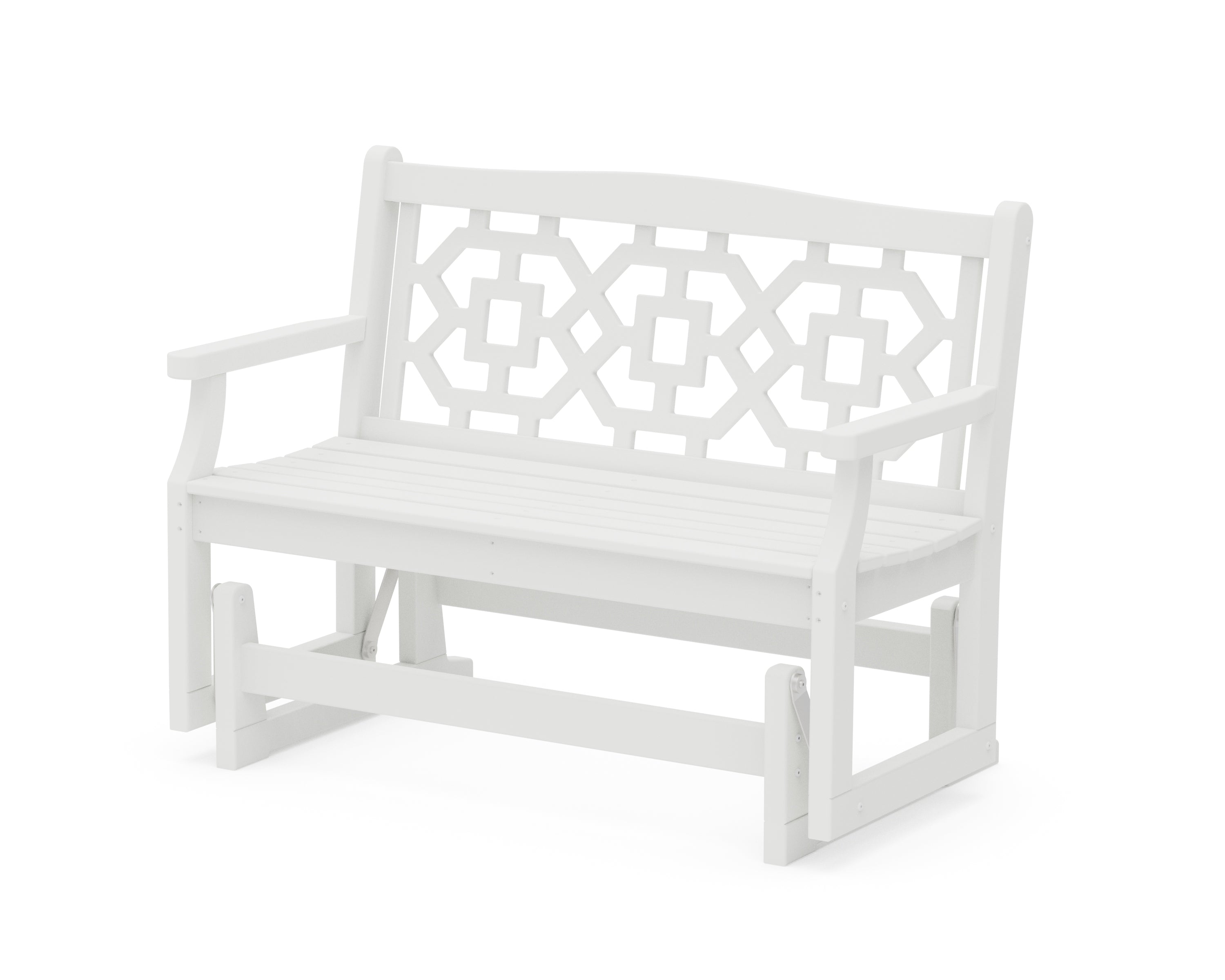 Martha Stewart by POLYWOOD® Chinoiserie 48" Glider in White
