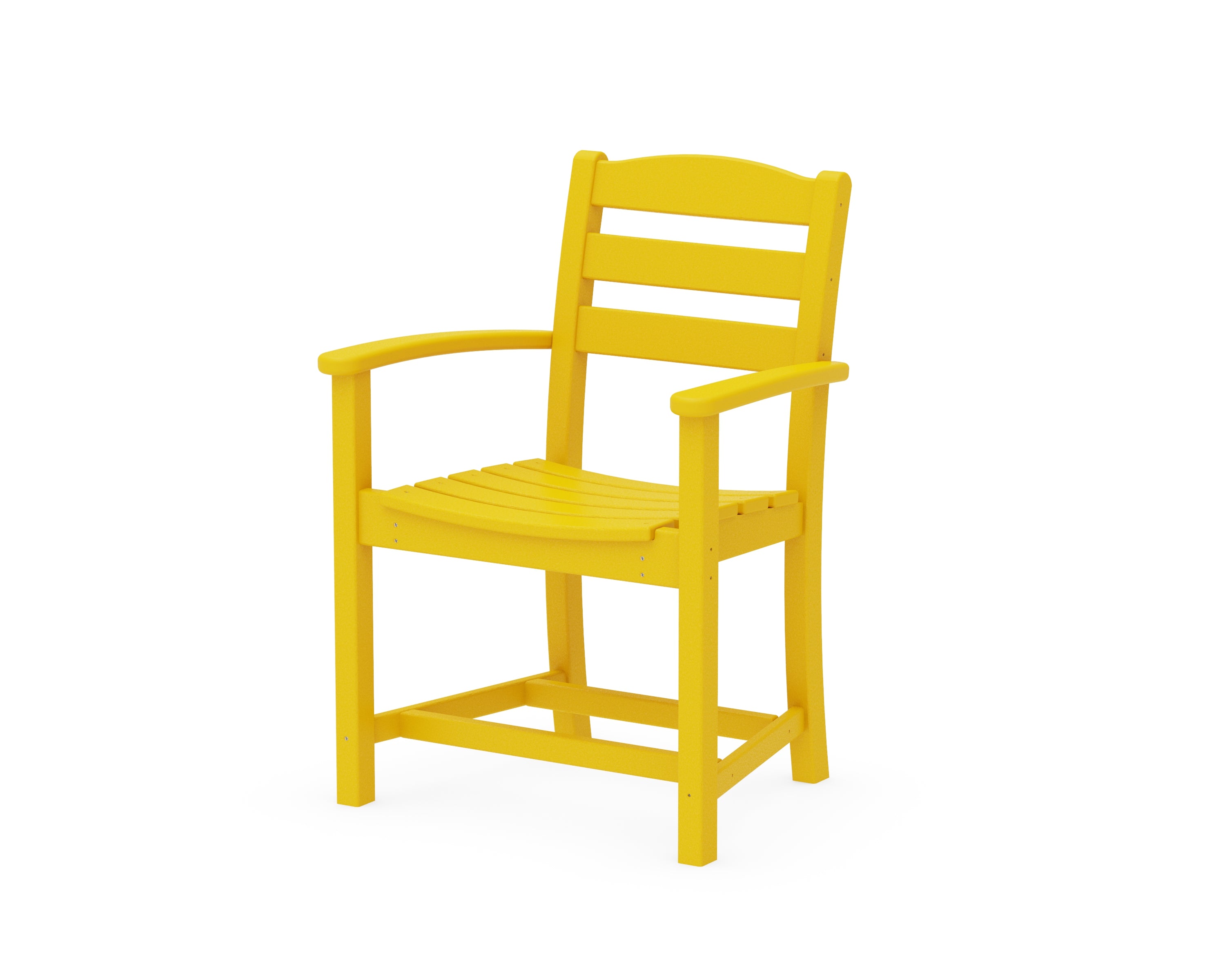 POLYWOOD® La Casa Café Dining Arm Chair in Lemon