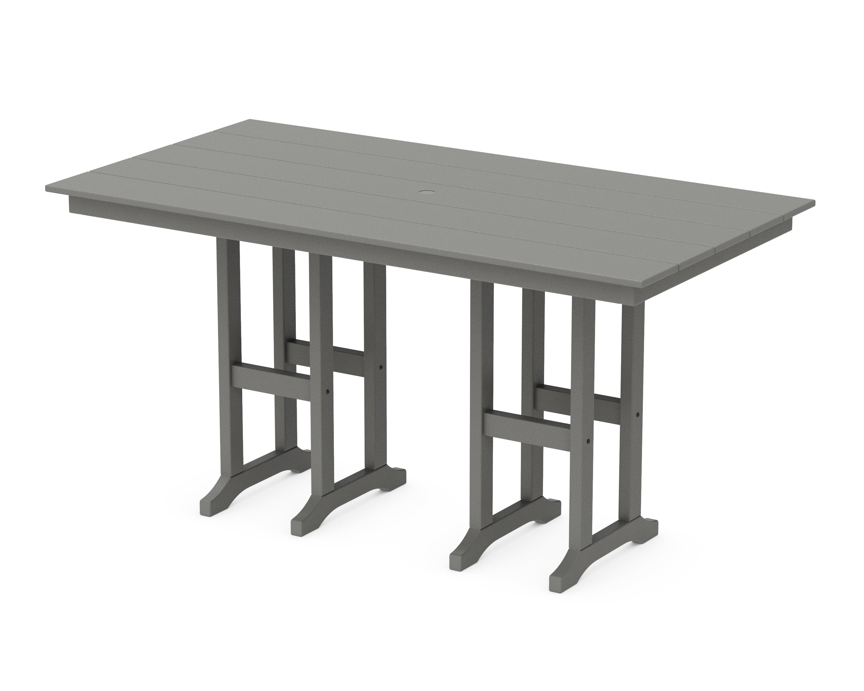 POLYWOOD® Farmhouse 37" x 72" Counter Table in Slate Grey