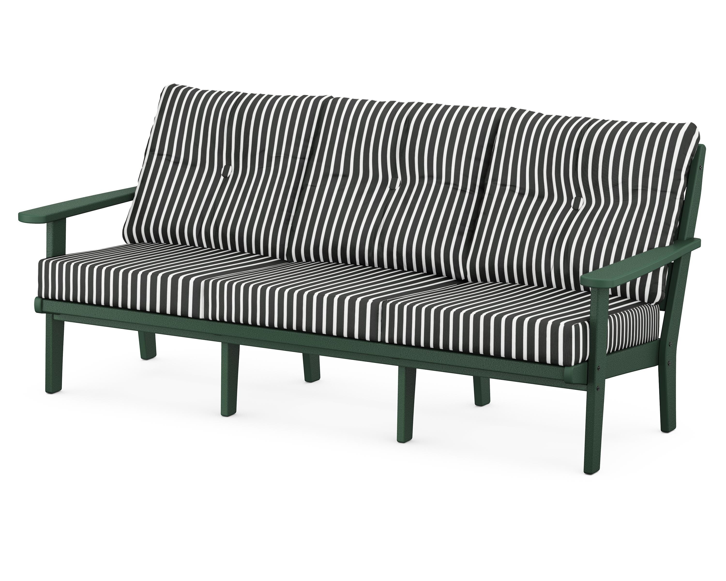 POLYWOOD® Lakeside Deep Seating Sofa in Green / Shore Classic
