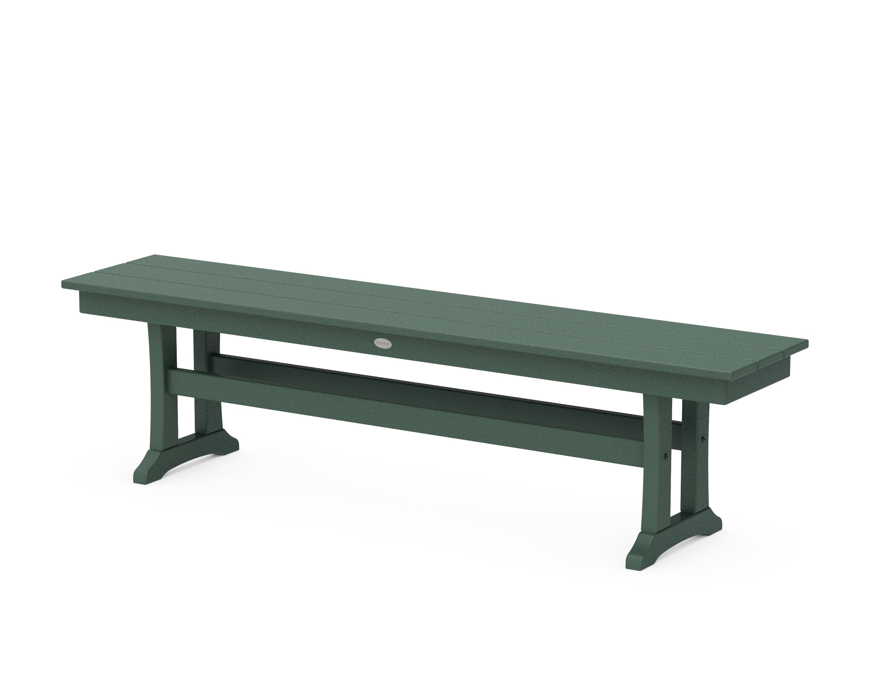 POLYWOOD® Farmhouse Trestle 65" Bench in Green
