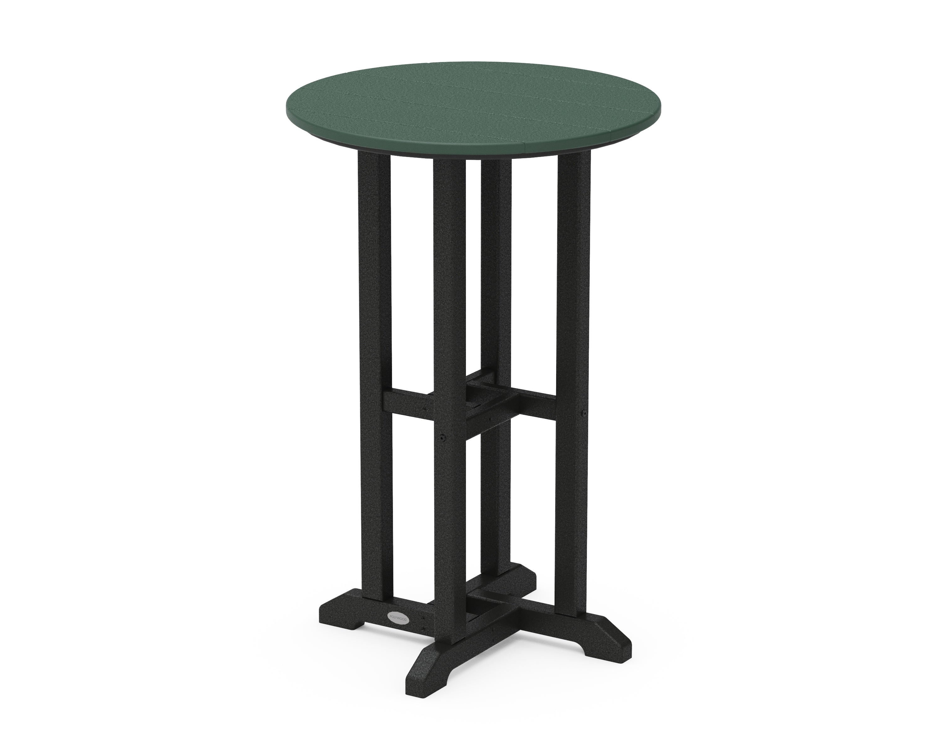 POLYWOOD® Contempo 24" Round Counter Table in Black / Green