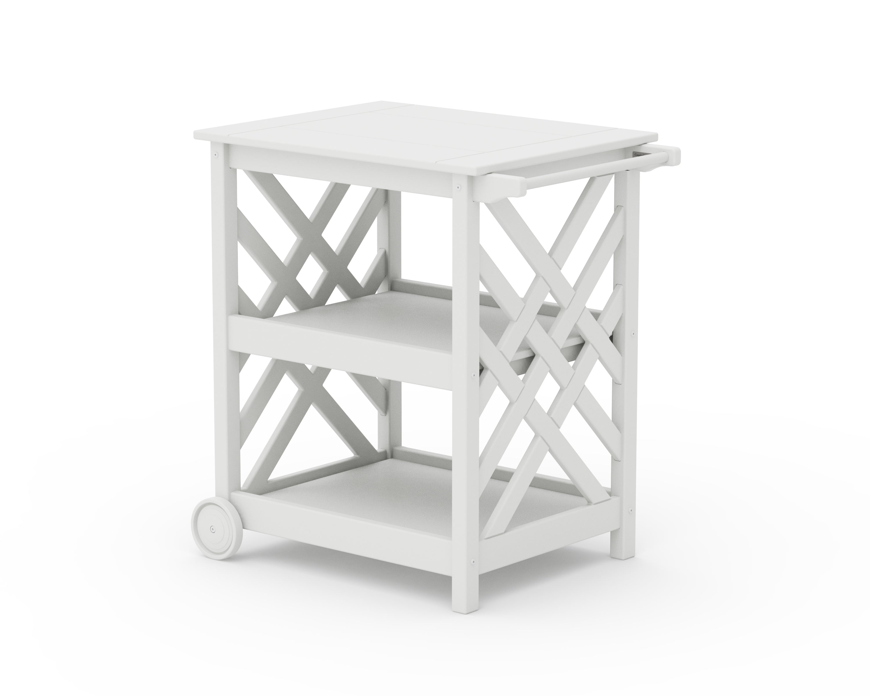 Country Living Wovendale Bar Cart in White