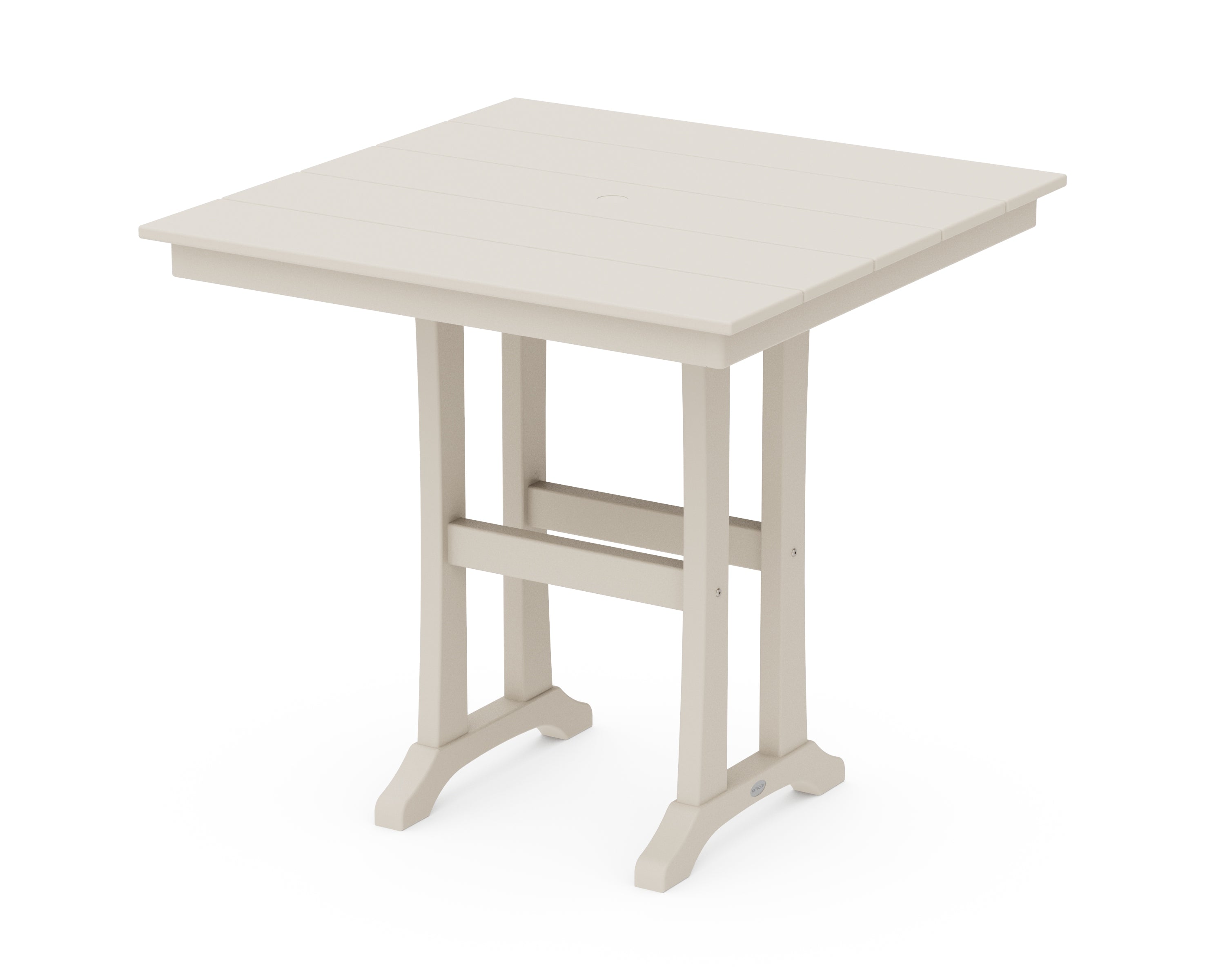 POLYWOOD® Farmhouse Trestle 37" Counter Table in Sand