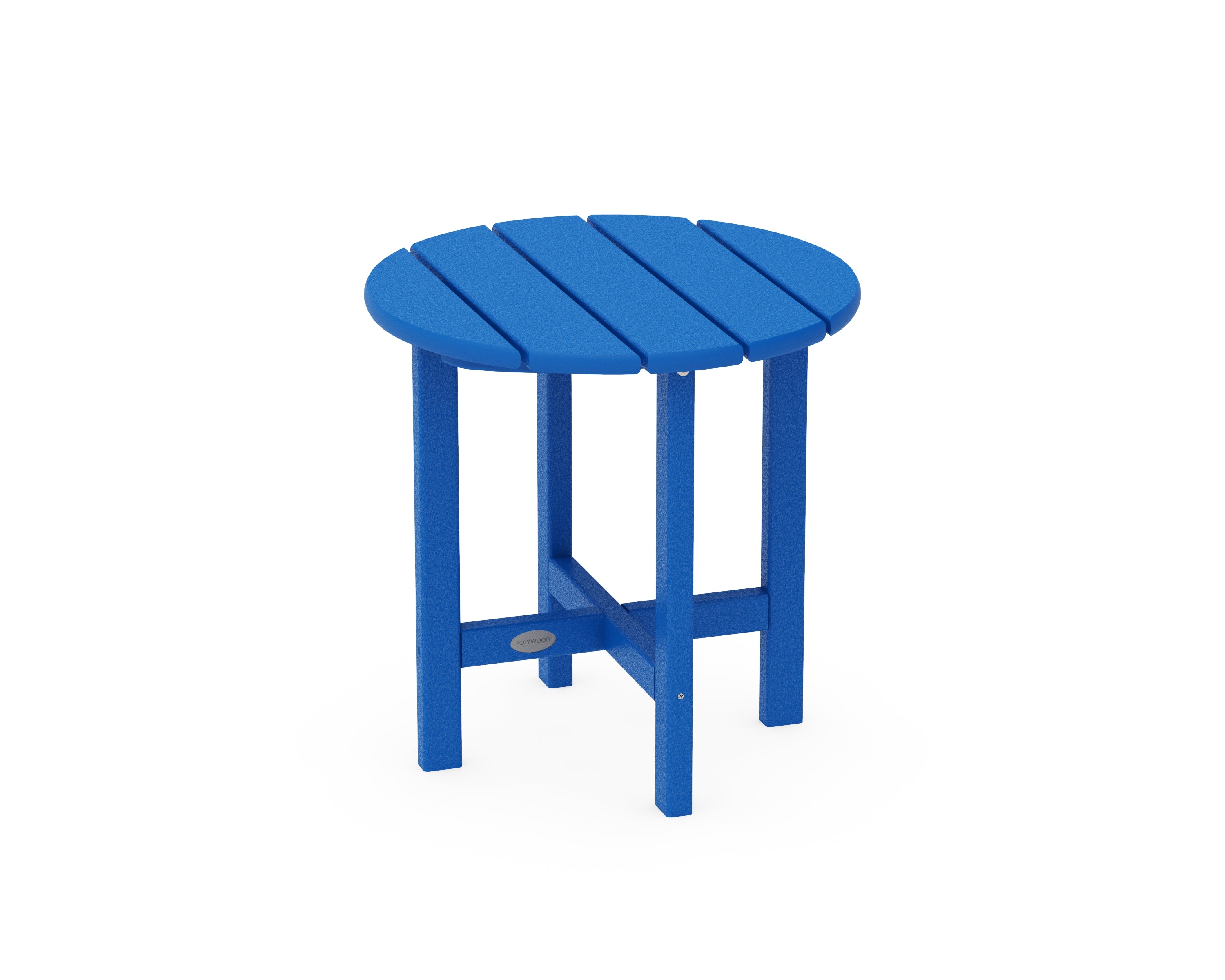 POLYWOOD® Round 18" Side Table in Pacific Blue