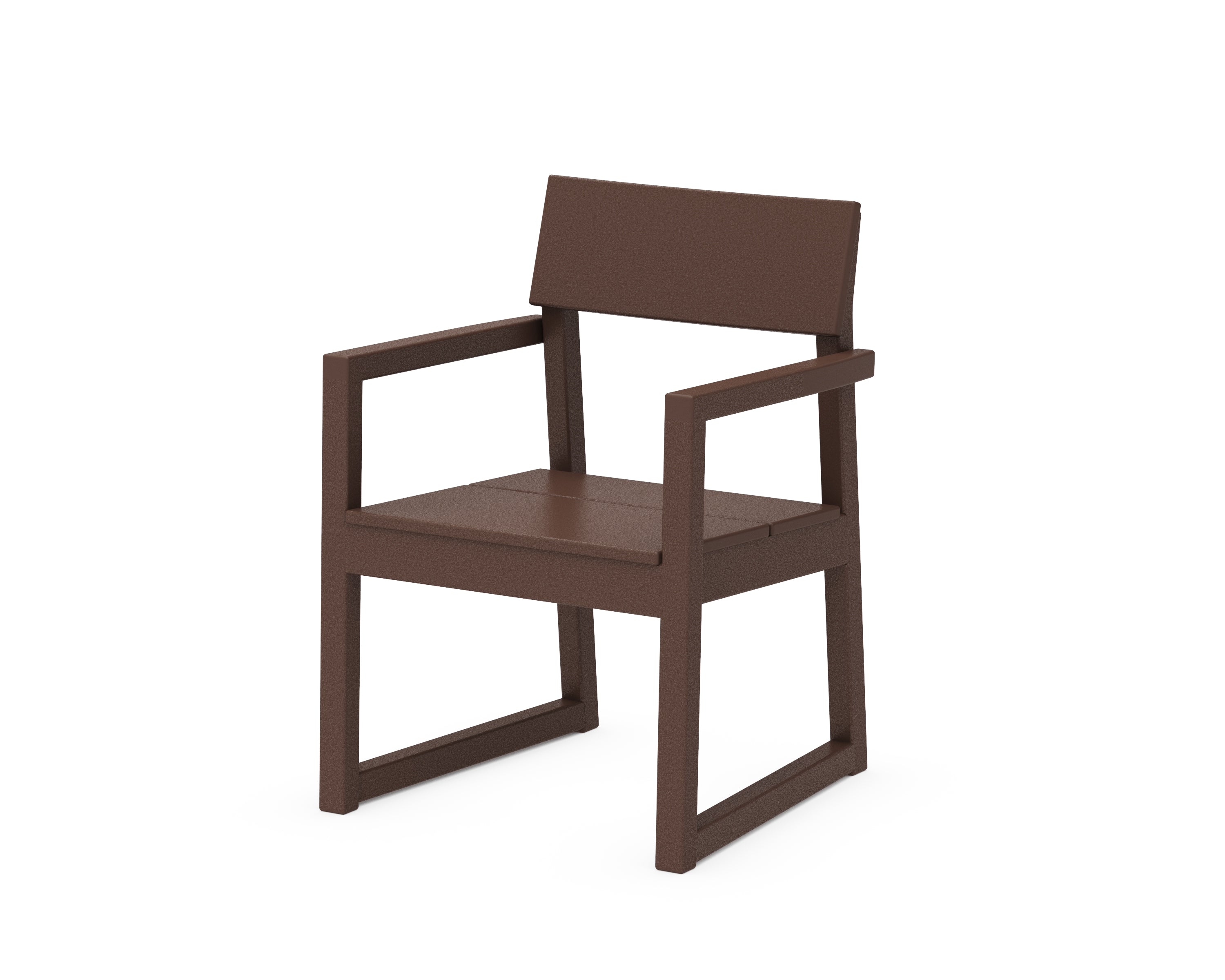 POLYWOOD® EDGE Dining Arm Chair in Mahogany