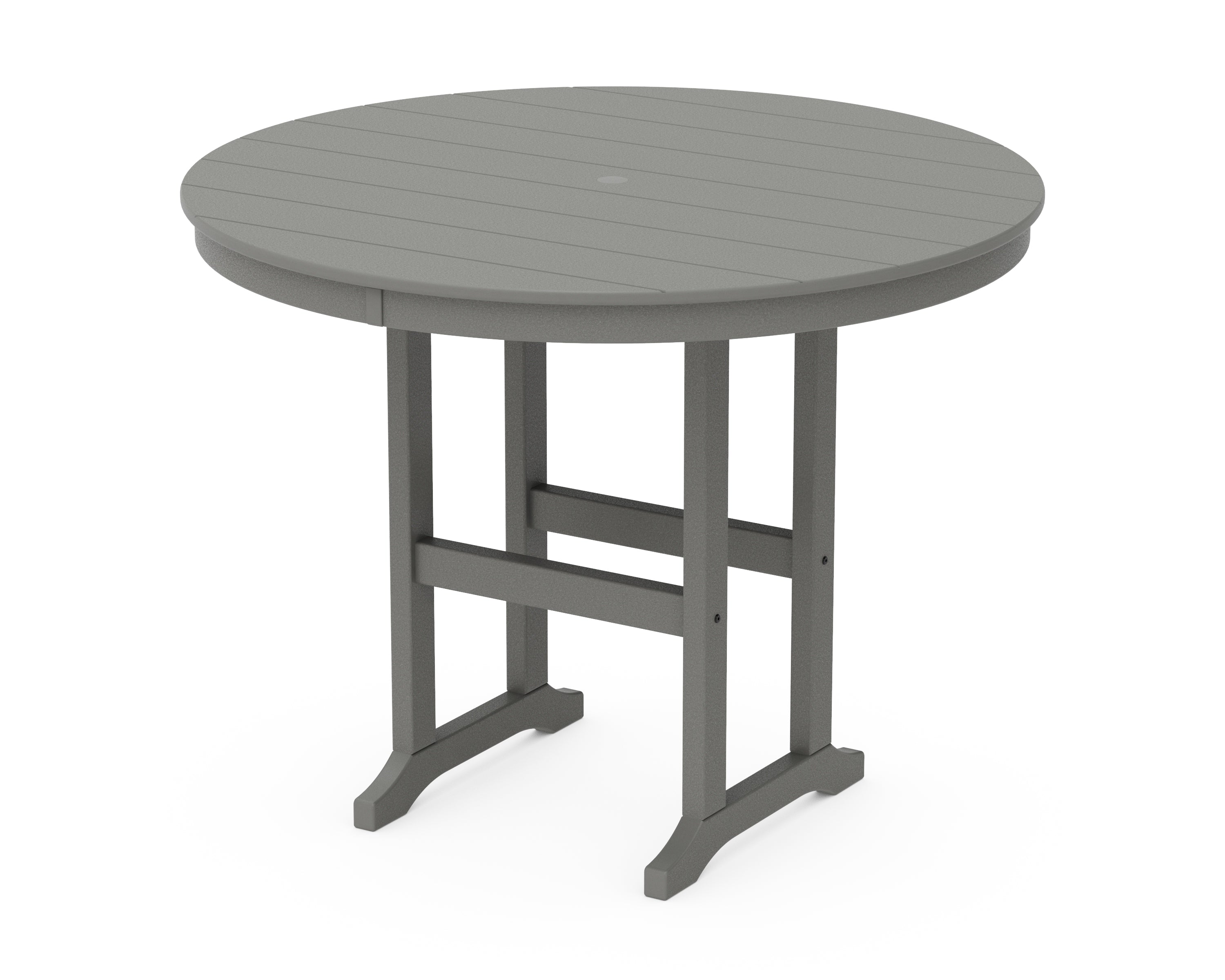 POLYWOOD® 48" Round Farmhouse Counter Table in Slate Grey