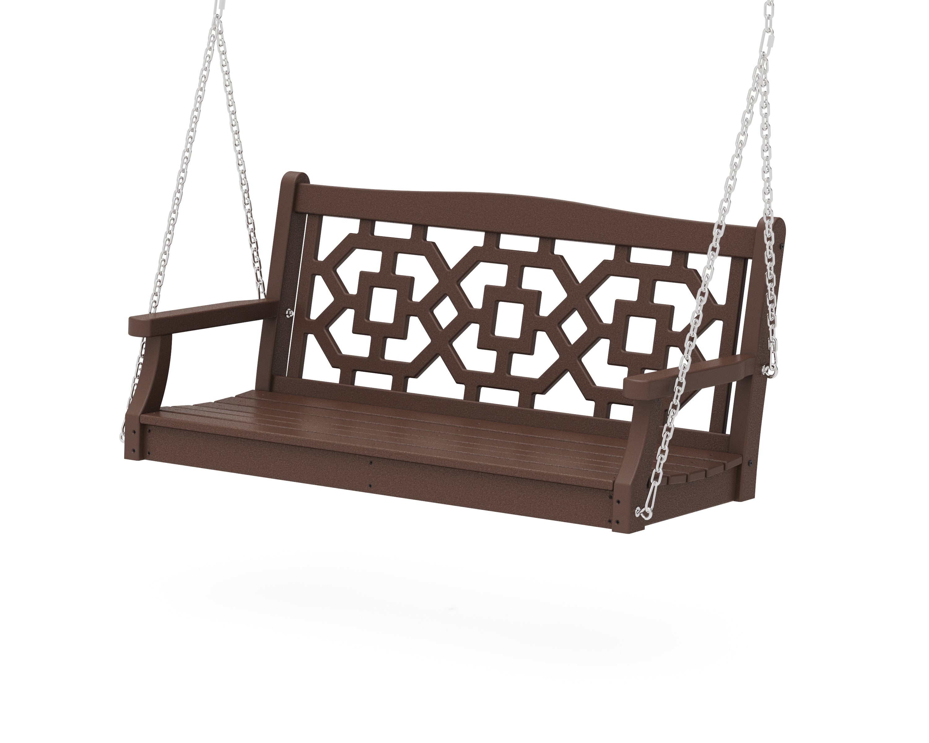 Martha Stewart by POLYWOOD® Chinoiserie 48" Swing in Mahogany