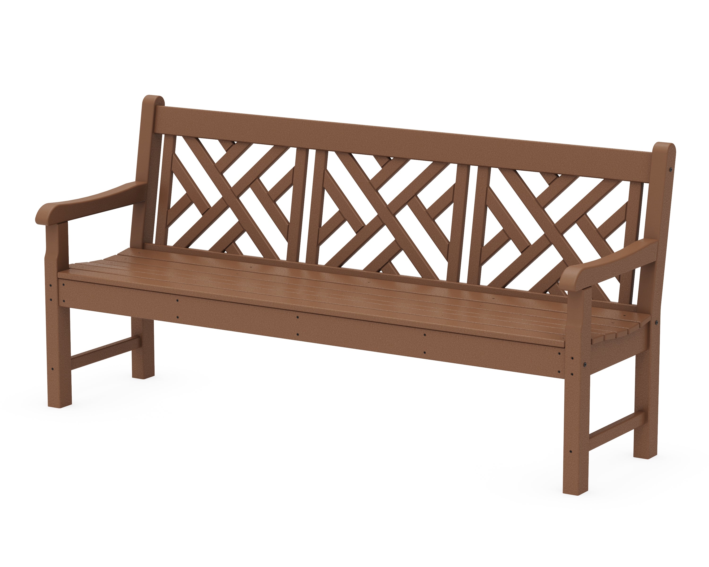 POLYWOOD® Rockford 72" Chippendale Bench in Teak
