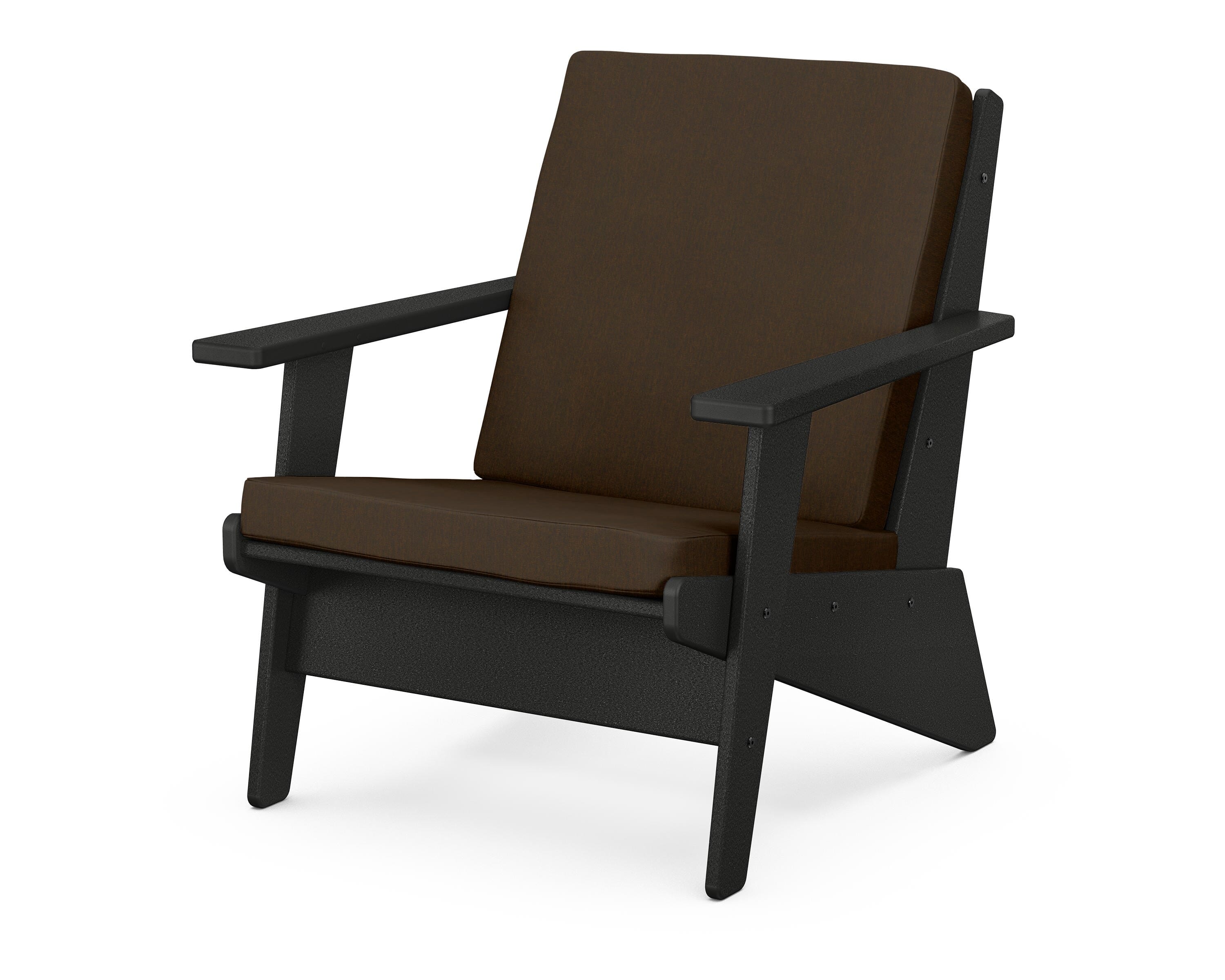 POLYWOOD® Riviera Modern Lounge Chair in Black / Canvas Java