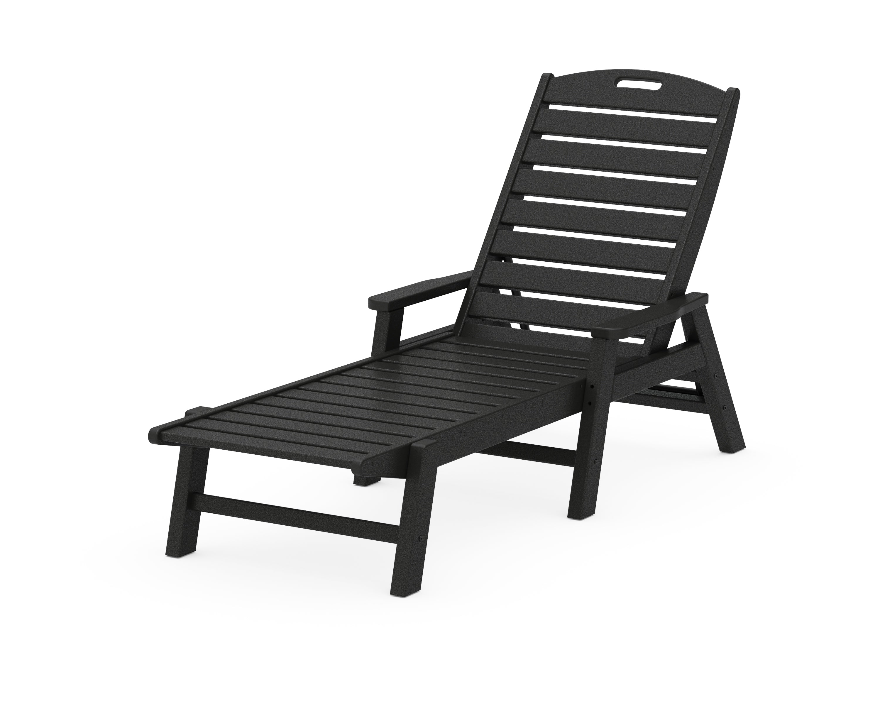 POLYWOOD® Nautical Chaise with Arms in Black