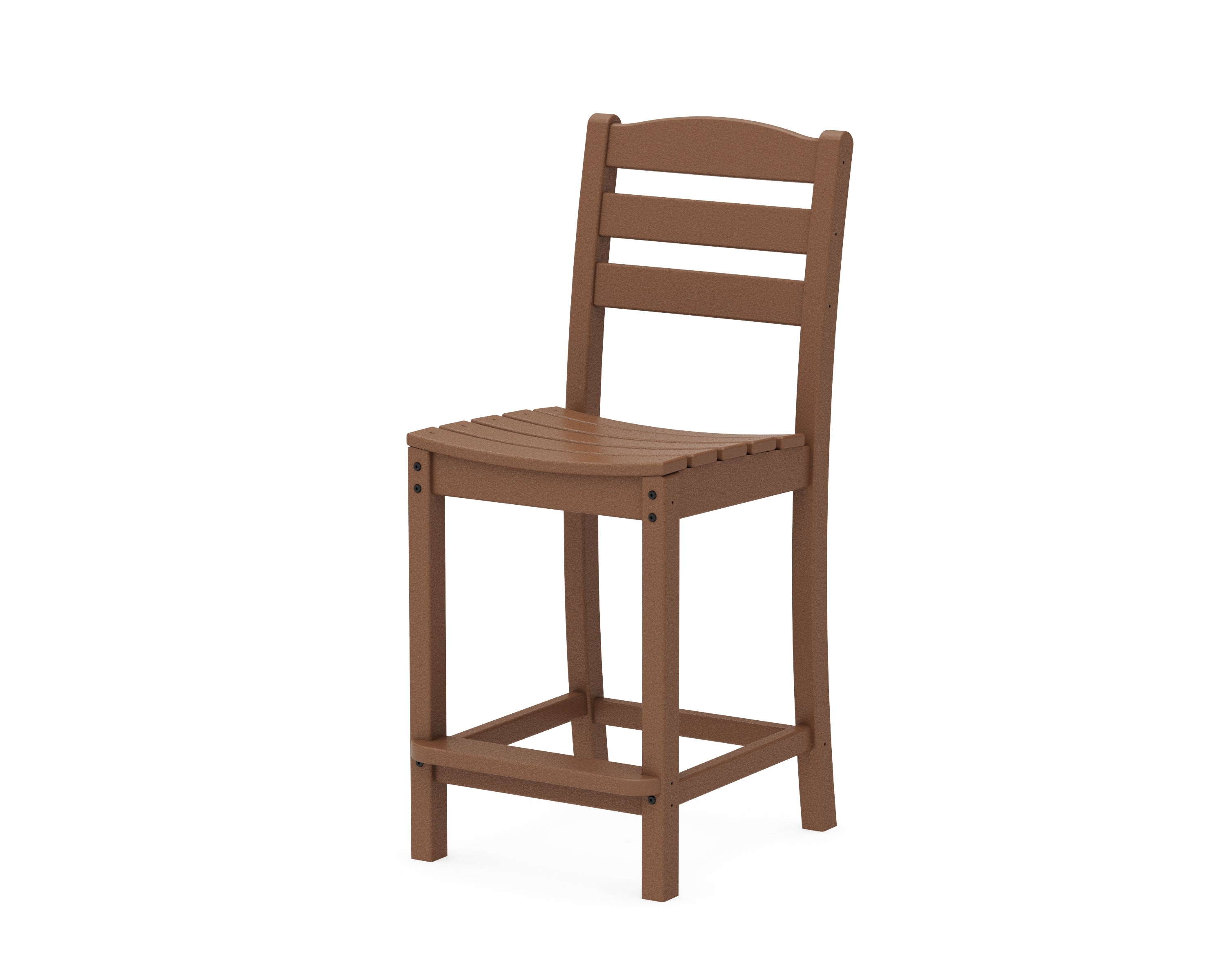 POLYWOOD® La Casa Café Counter Side Chair in Teak