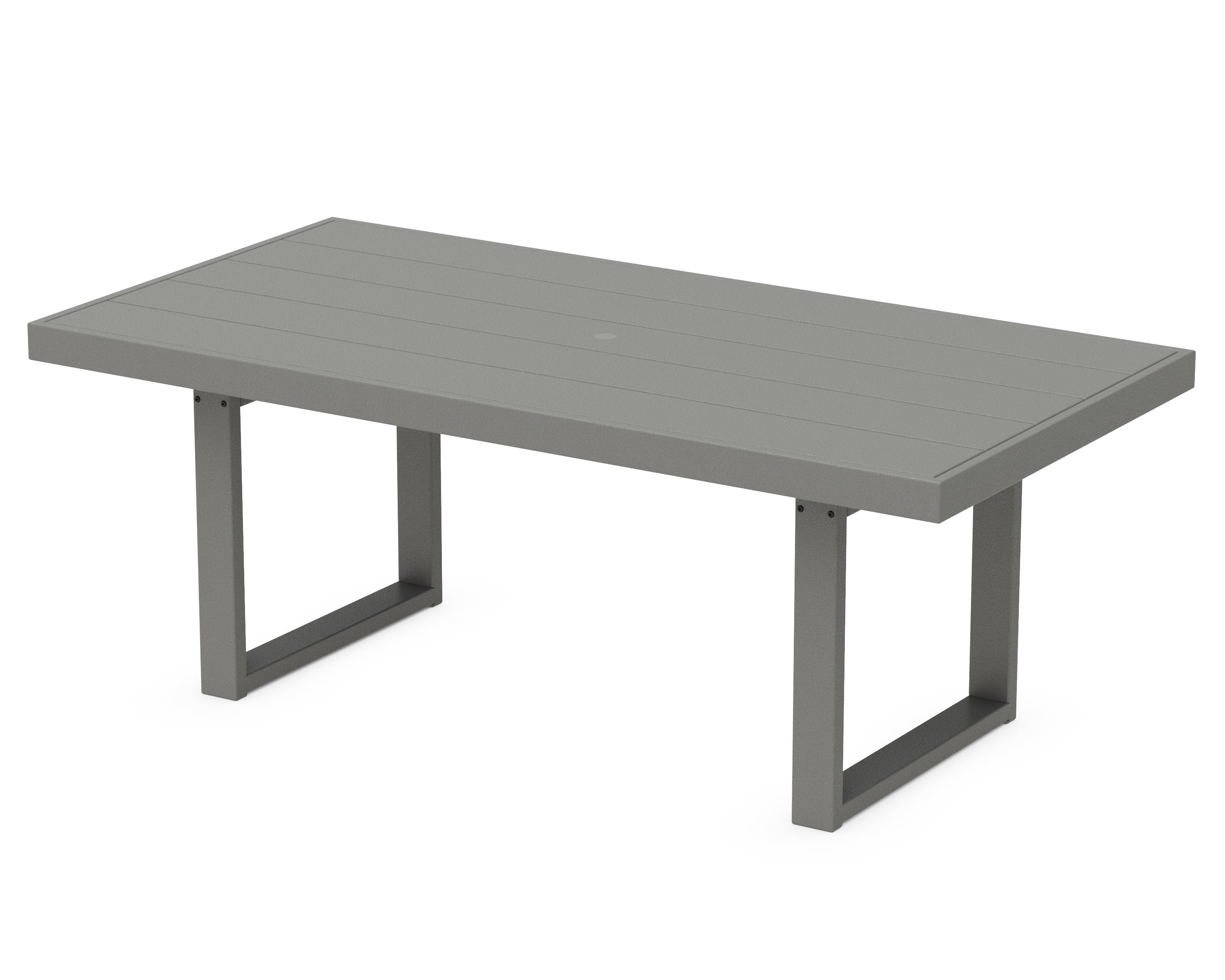 POLYWOOD® EDGE 40" x 78" Dining Table in Slate Grey