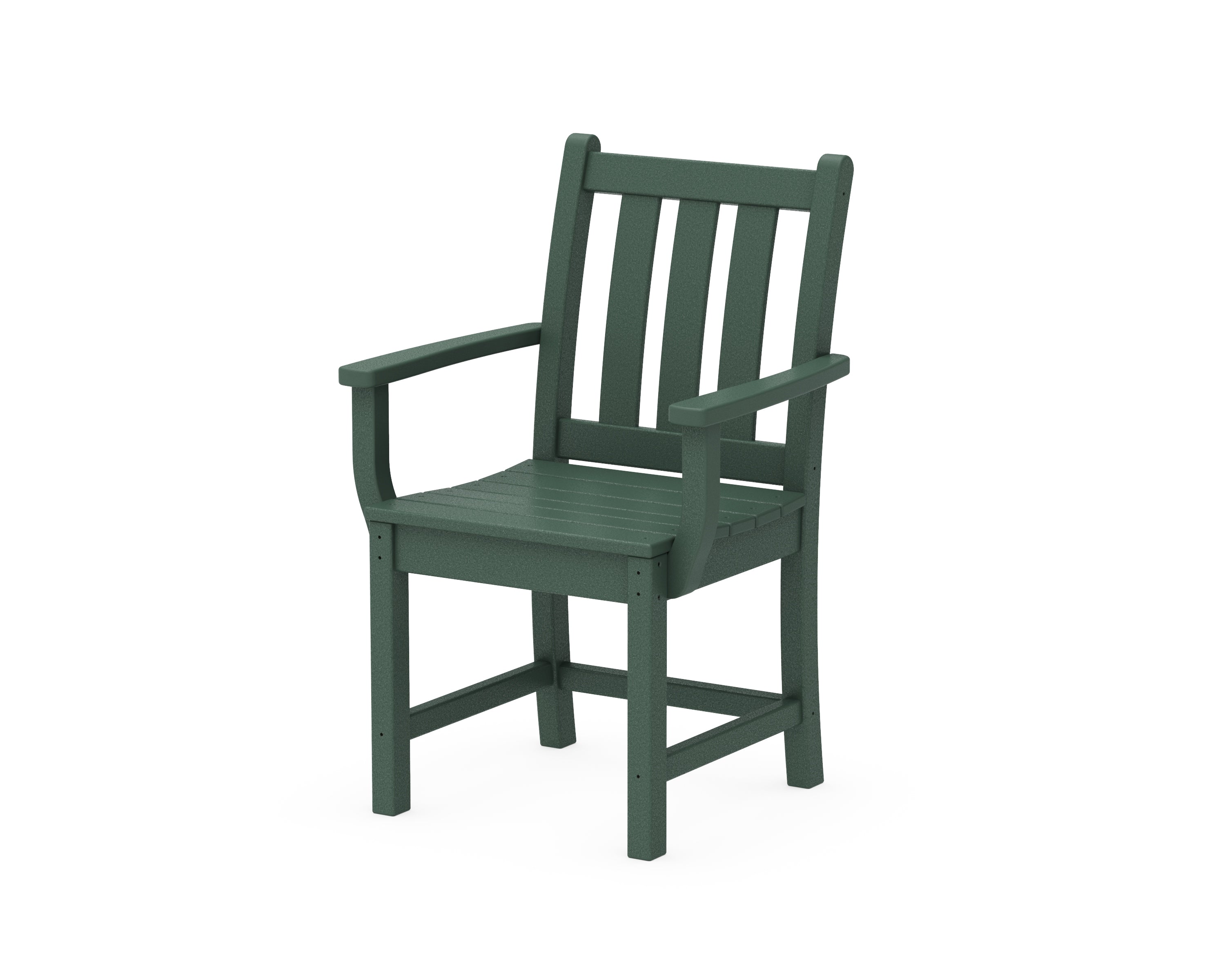 POLYWOOD® Traditional Garden Dining Arm Chair in Green
