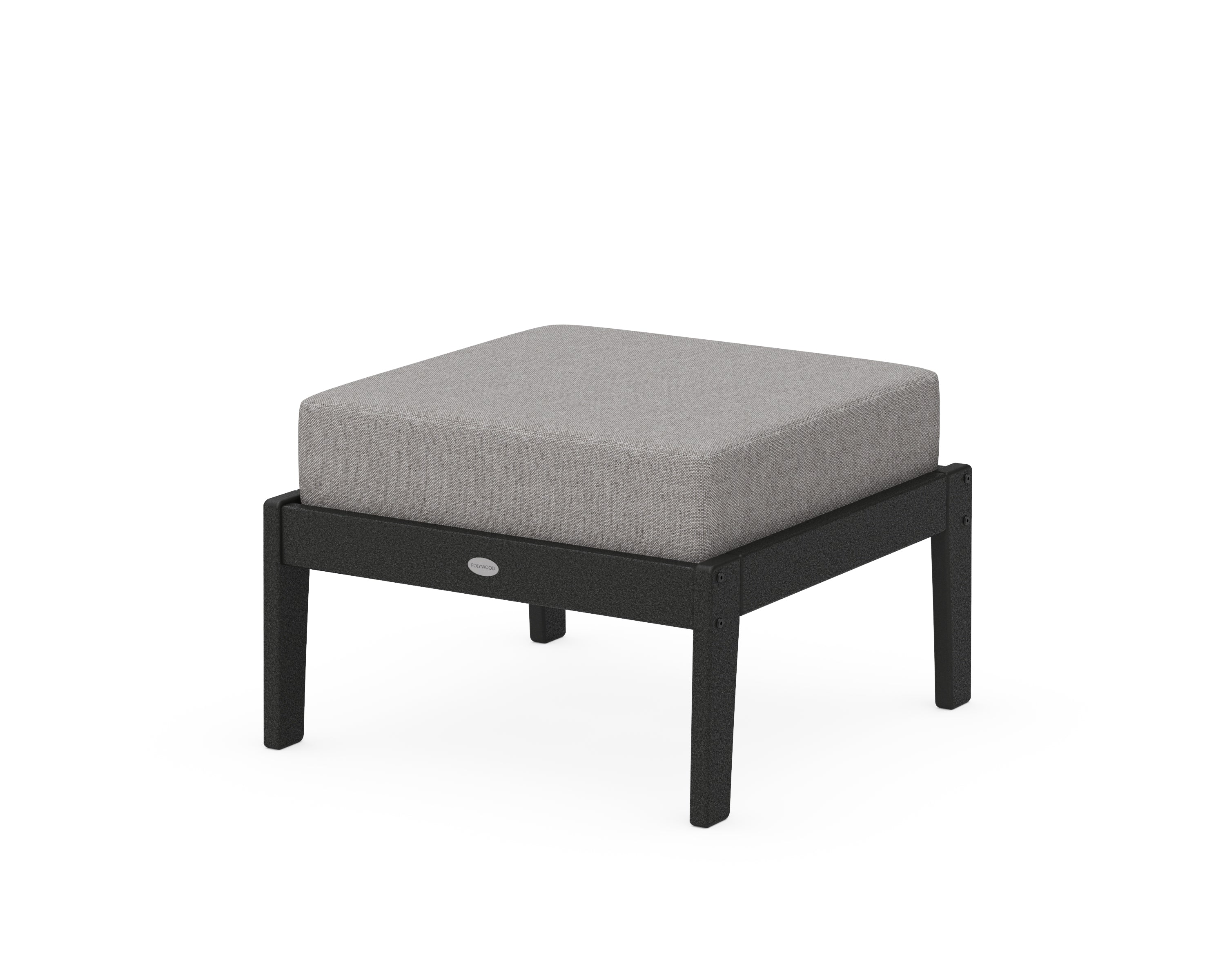 Unbranded Deep Seating Ottoman in Black / Grey Mist