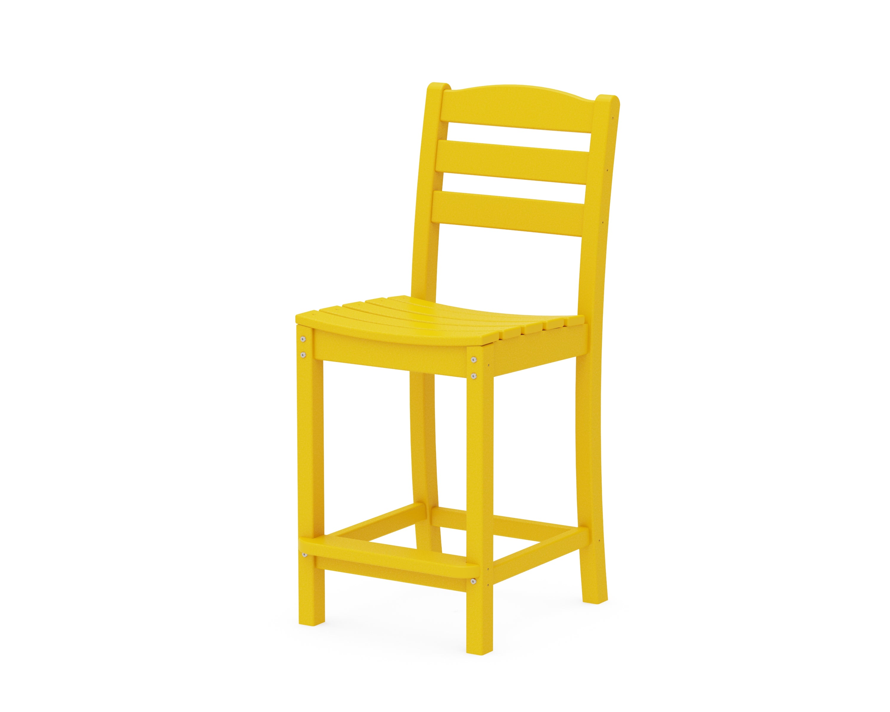 POLYWOOD® La Casa Café Counter Side Chair in Lemon