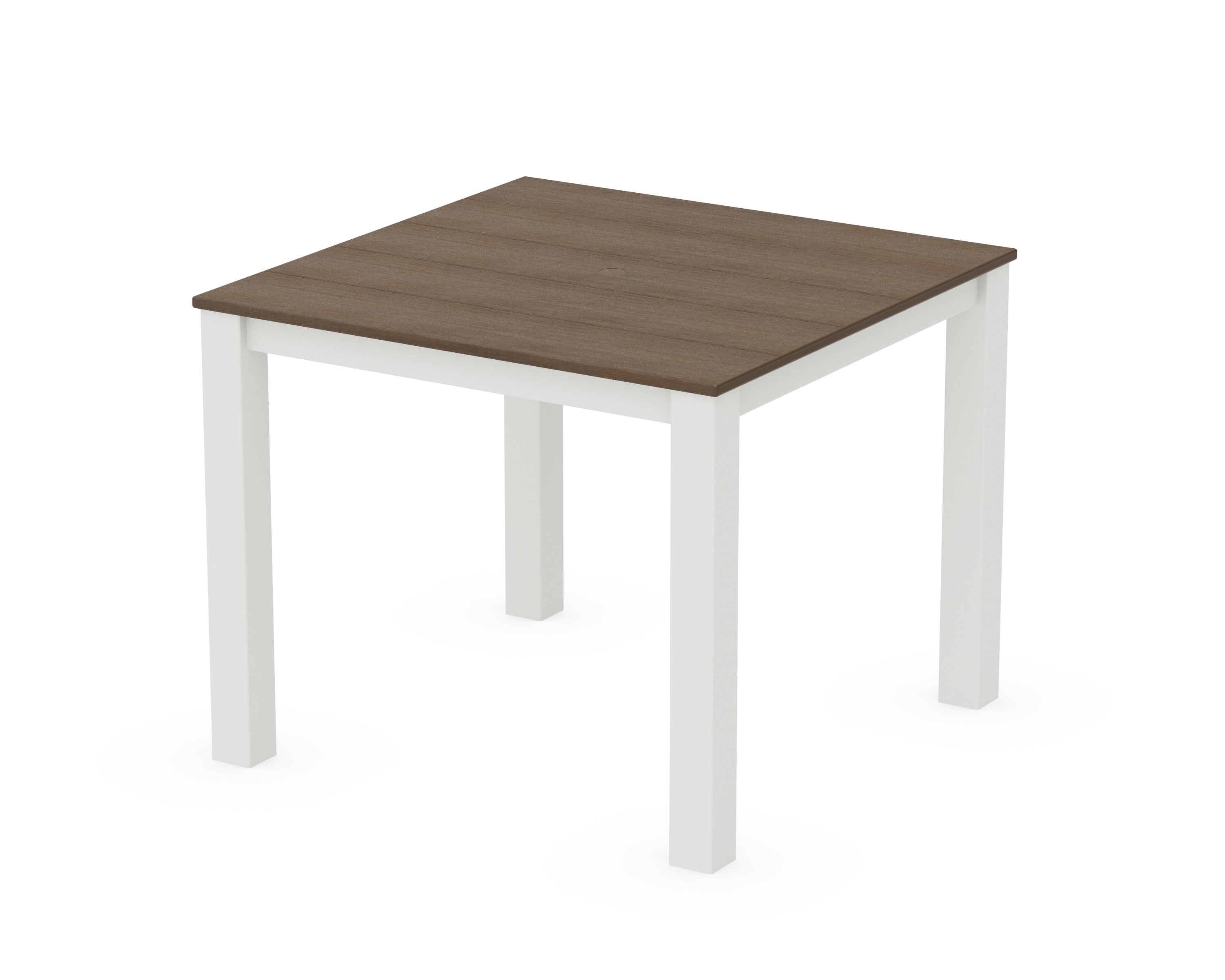 POLYWOOD® Parsons 38" X 38" Dining Table in White / Kona