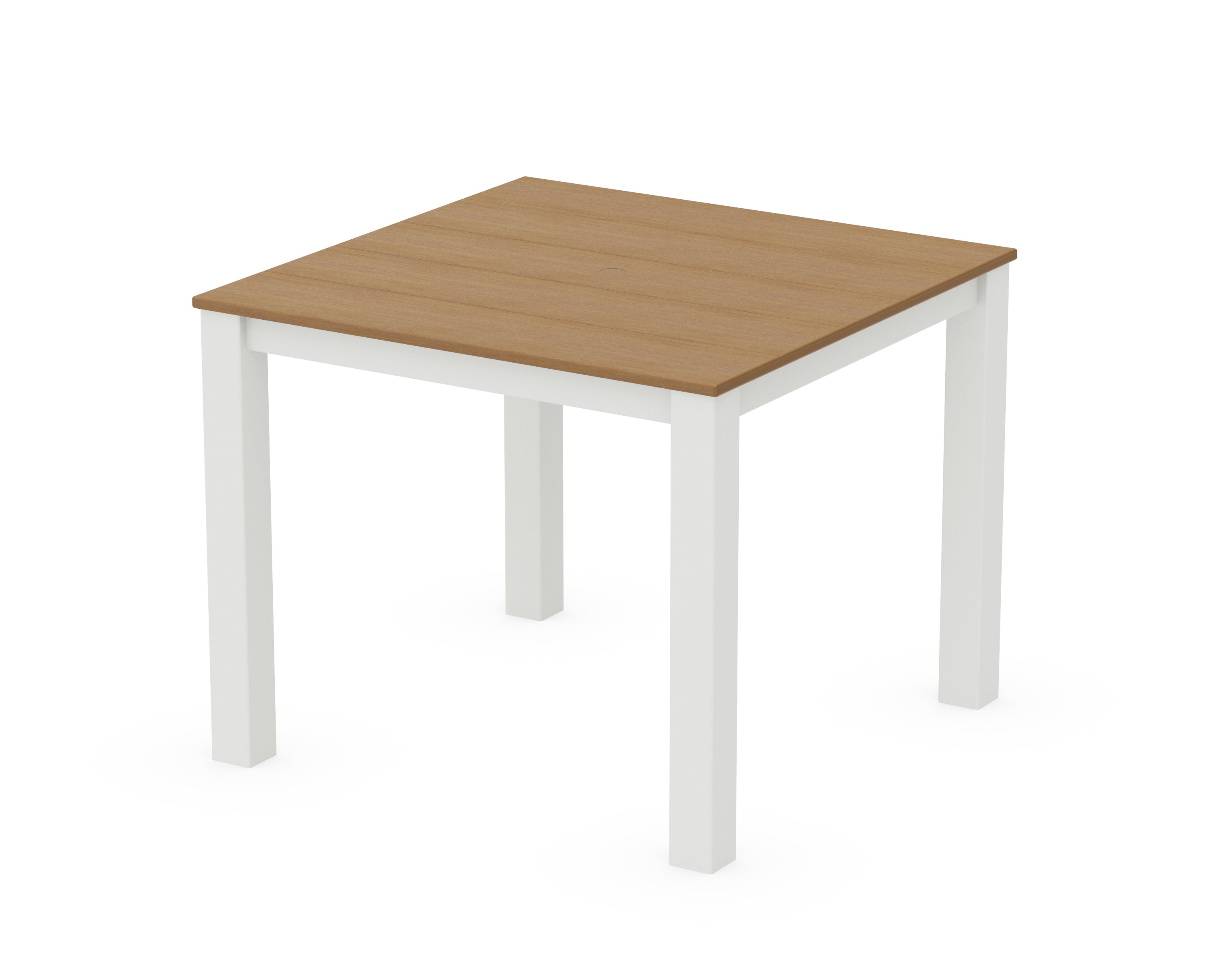 POLYWOOD® Parsons 38" X 38" Dining Table in White / Natural