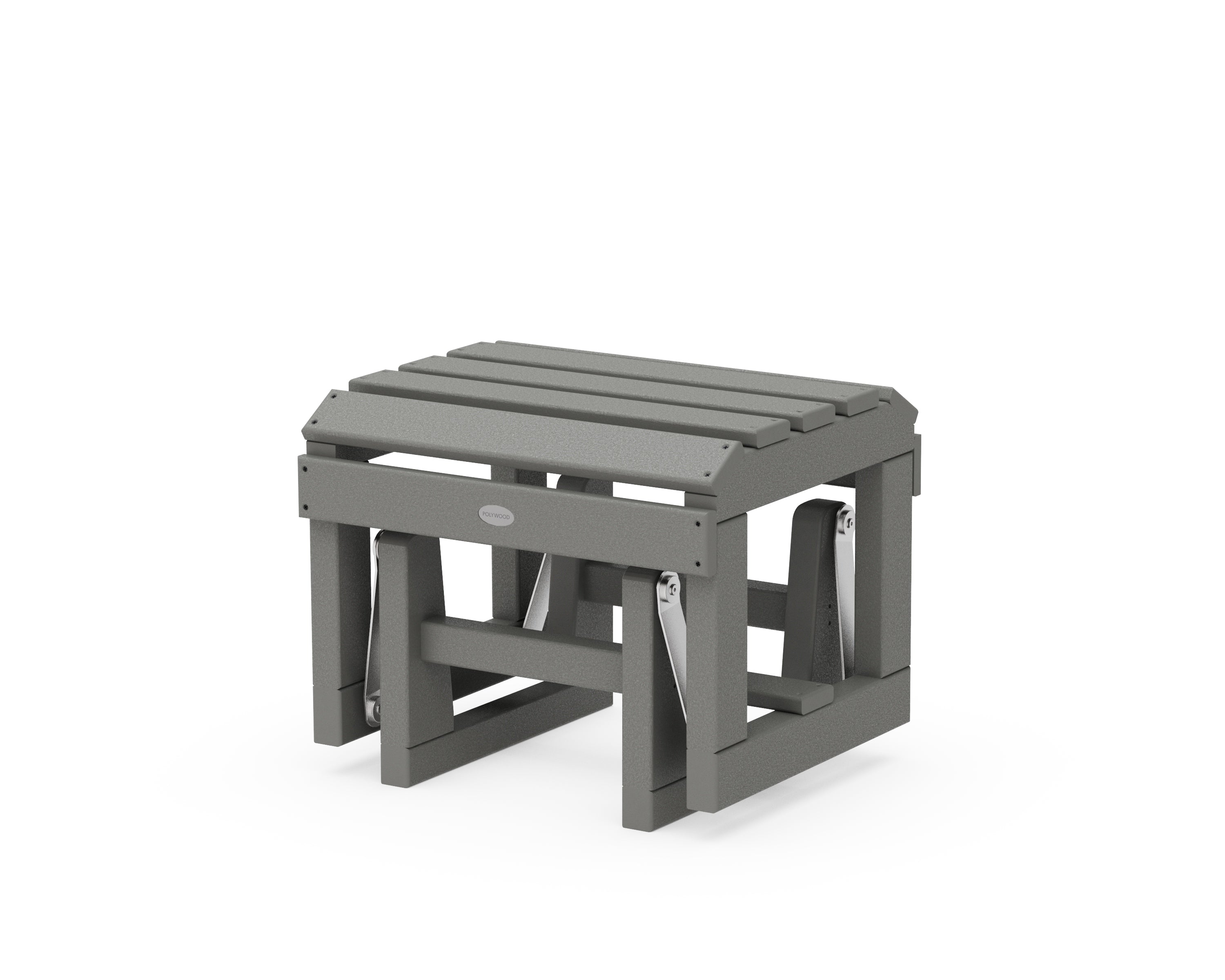 POLYWOOD® Classic Adirondack Glider Ottoman in Slate Grey