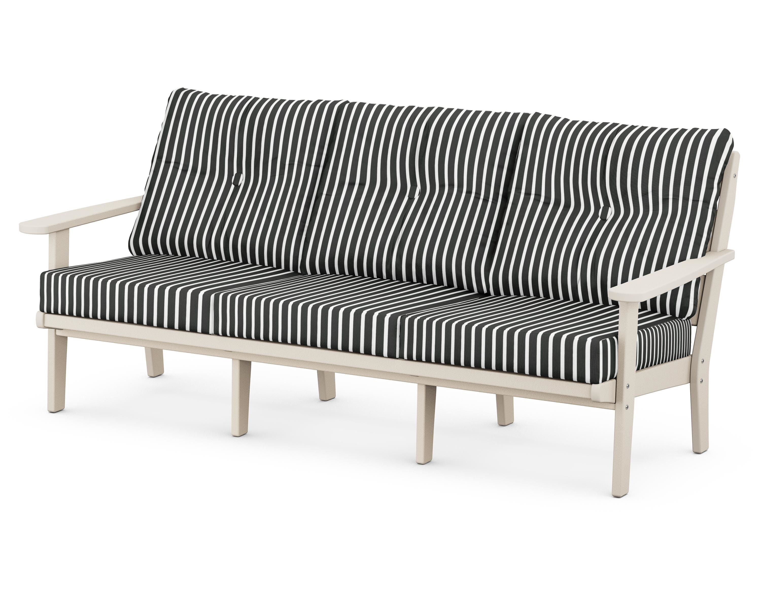 POLYWOOD® Lakeside Deep Seating Sofa in Sand / Shore Classic