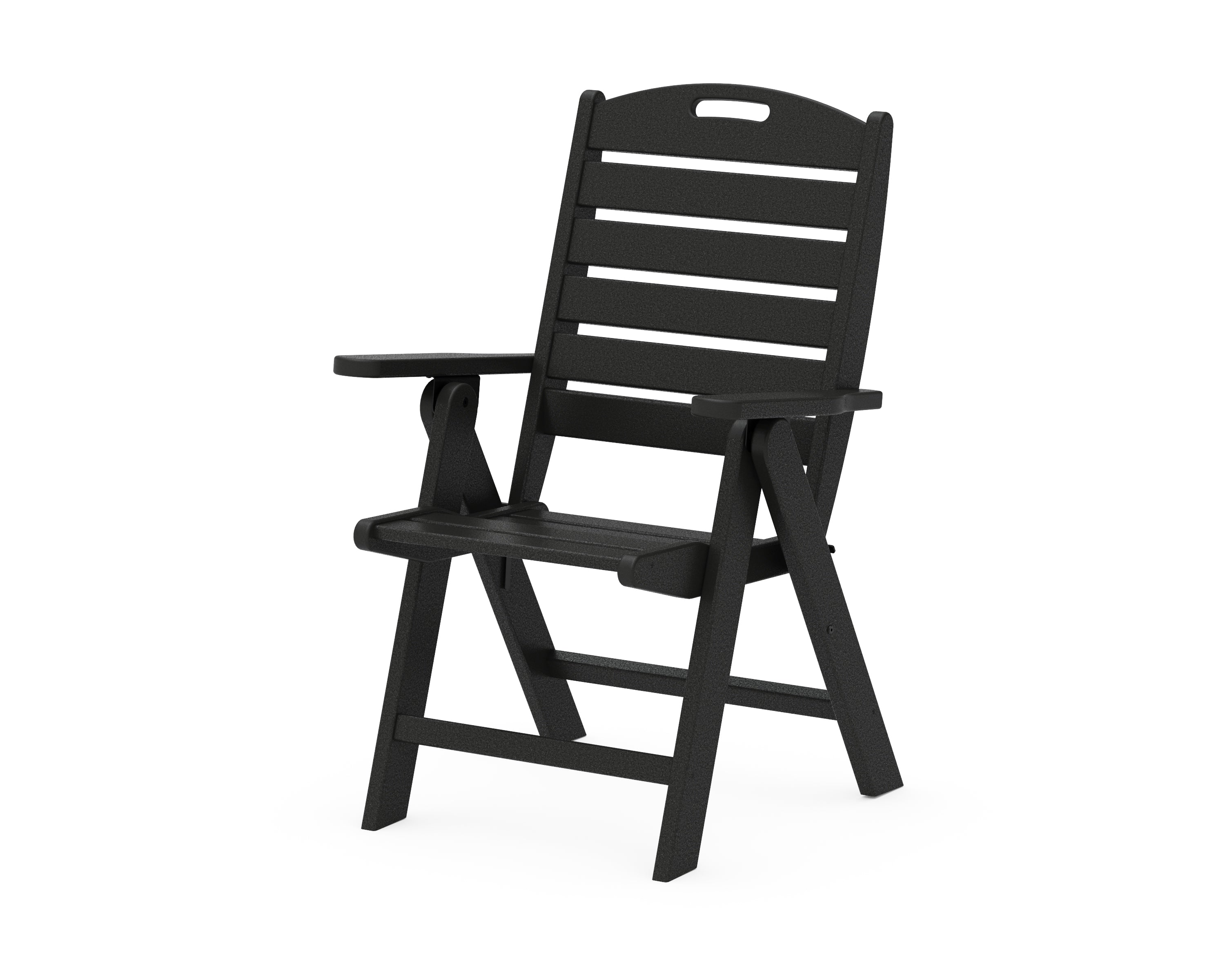 POLYWOOD® Nautical Folding Highback Chair in Black
