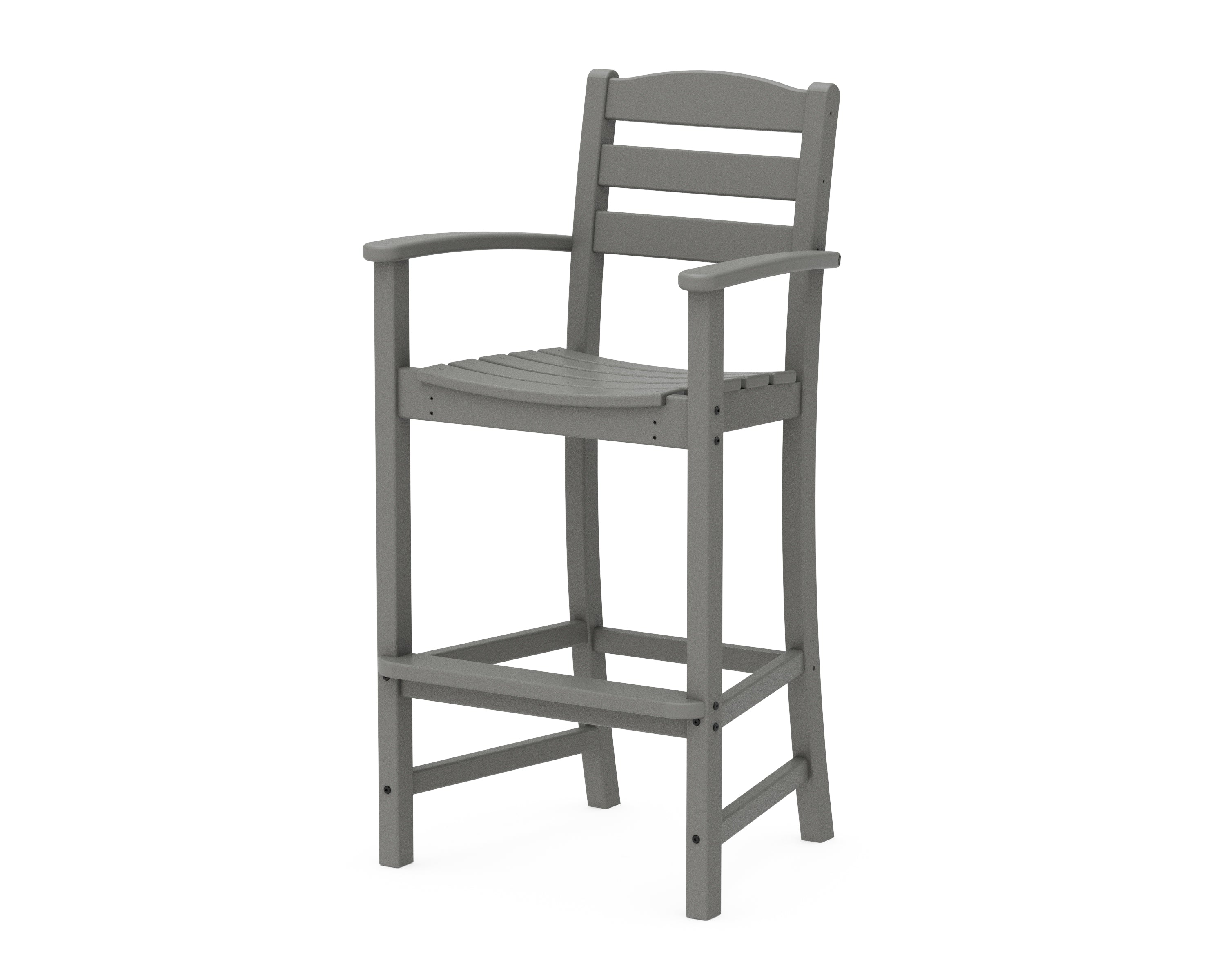 POLYWOOD® La Casa Café Bar Arm Chair in Slate Grey