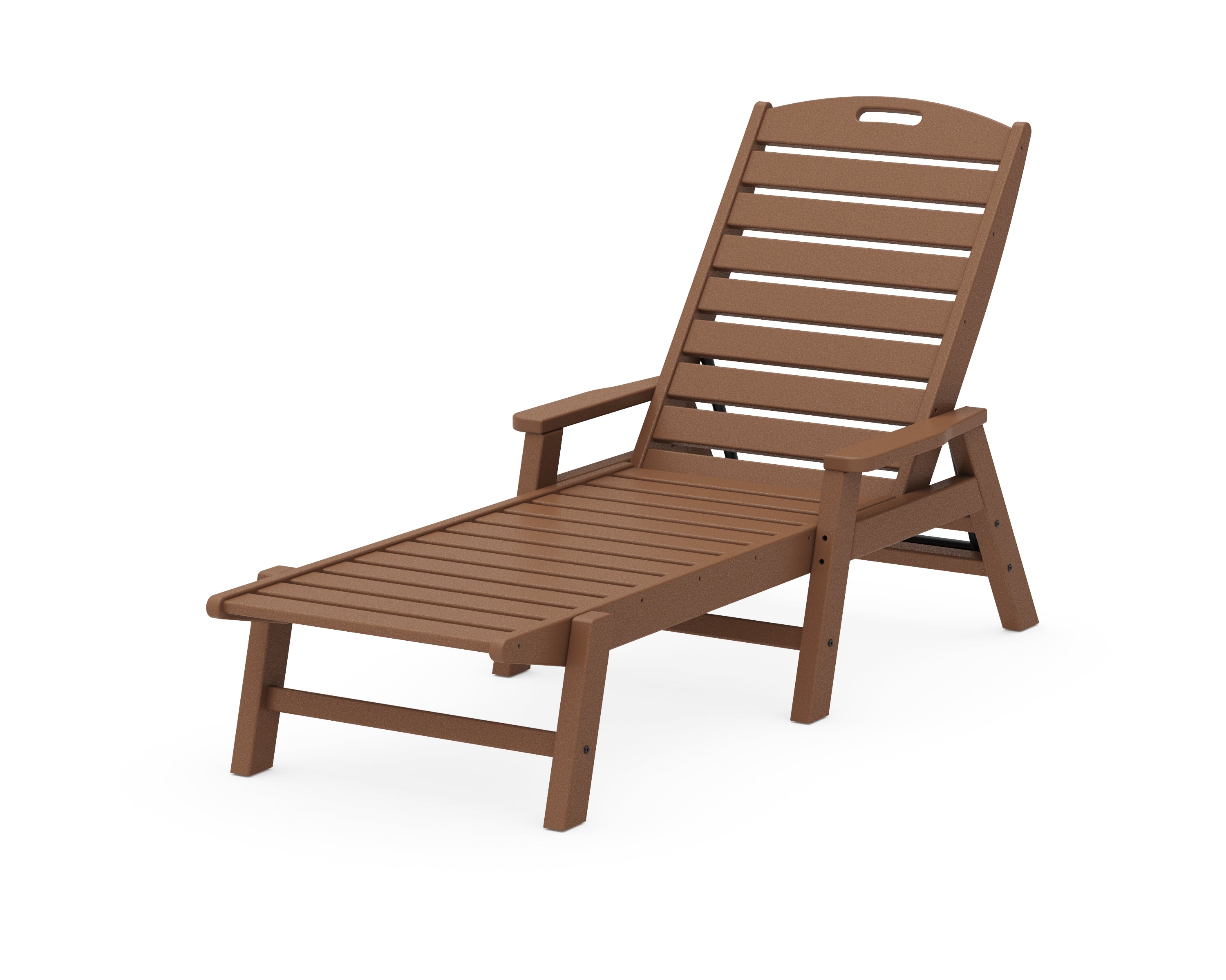 POLYWOOD® Nautical Chaise with Arms in Teak