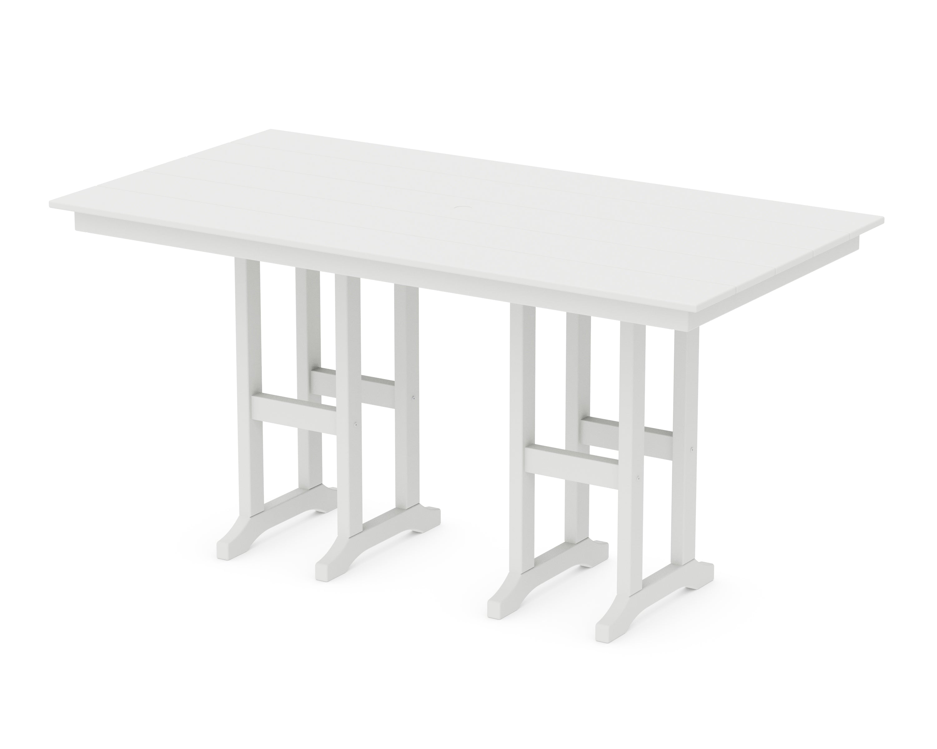 POLYWOOD® Farmhouse 37" x 72" Counter Table in White