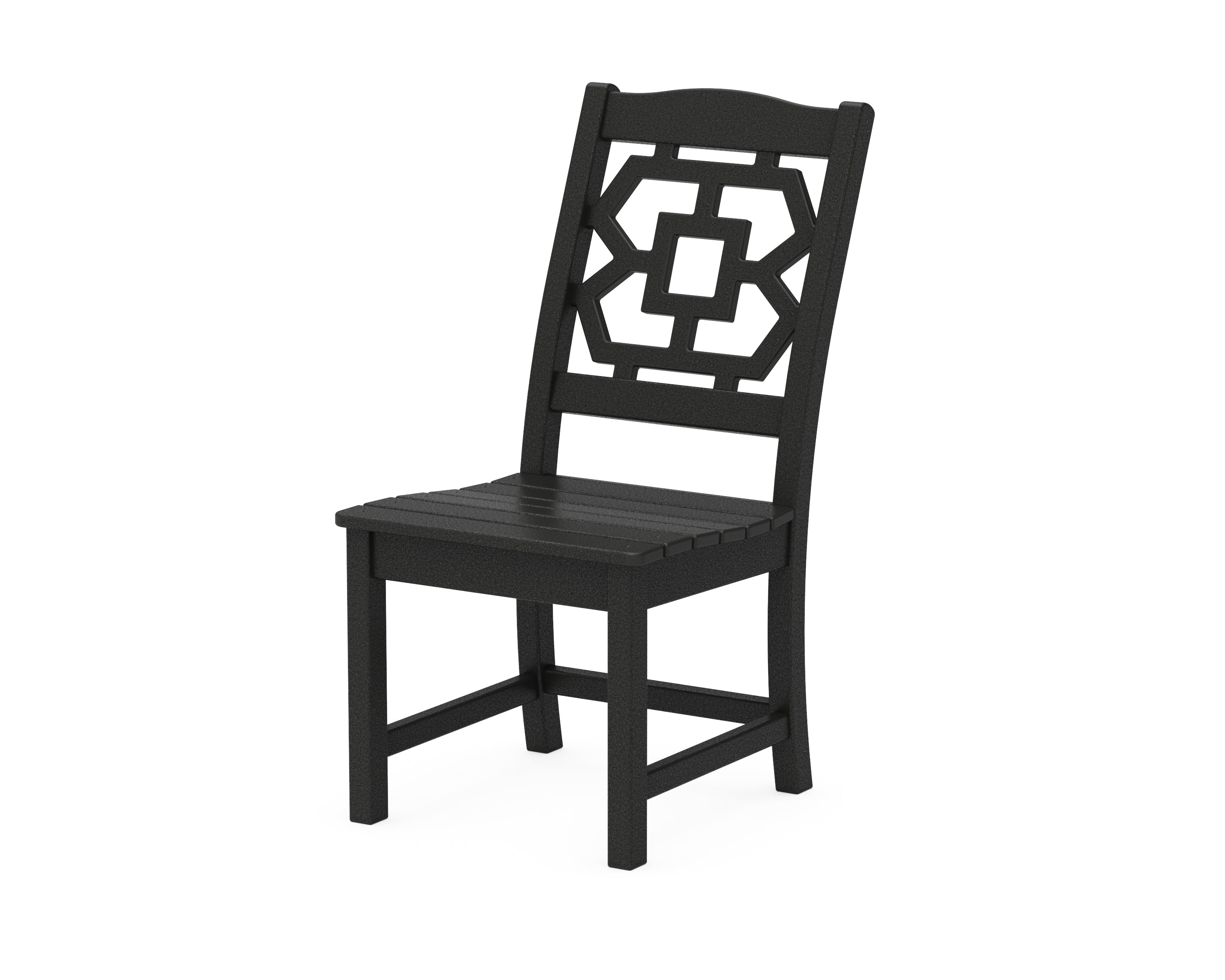 Martha Stewart by POLYWOOD® Chinoiserie Dining Side Chair in Black