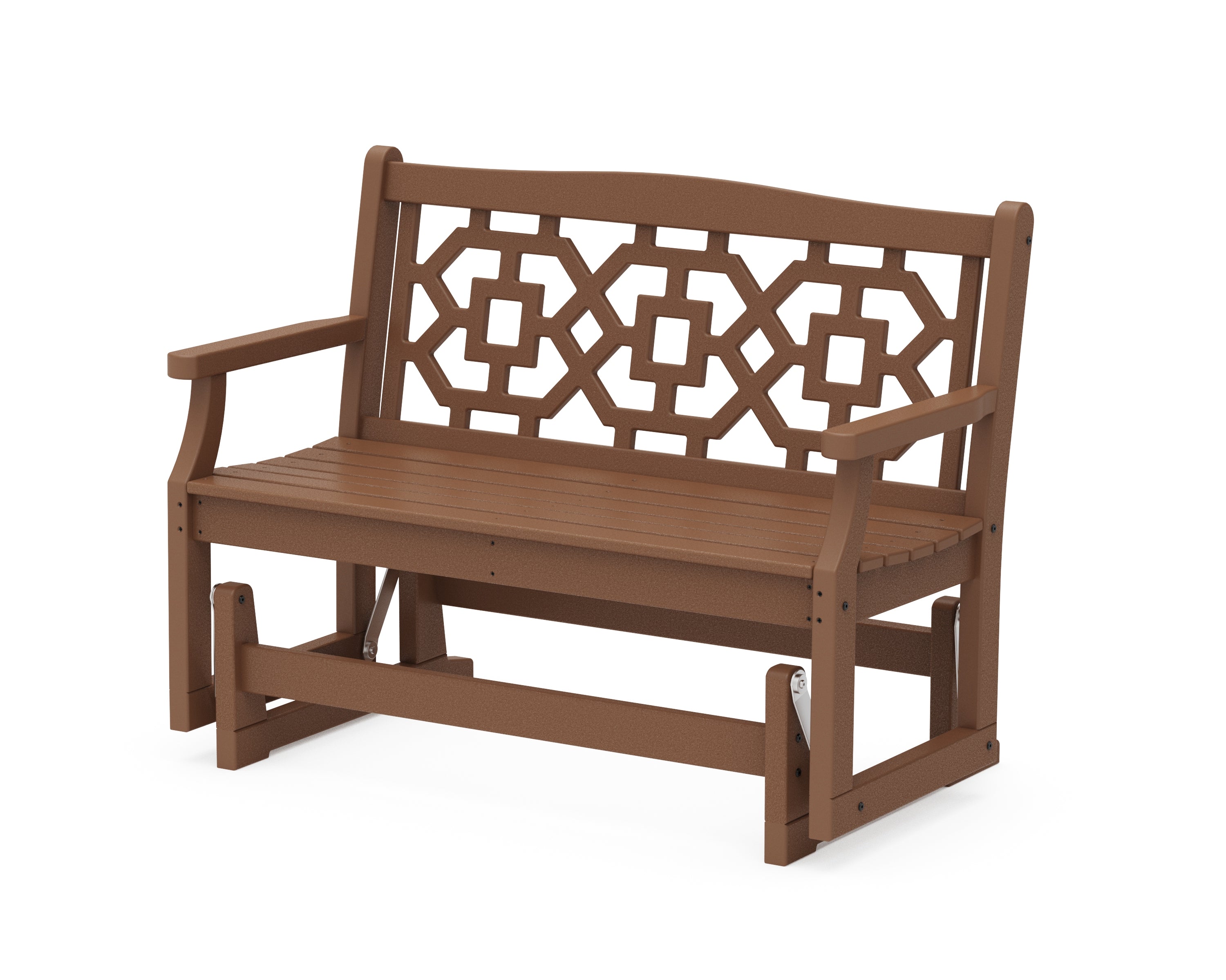 Martha Stewart by POLYWOOD® Chinoiserie 48" Glider in Teak