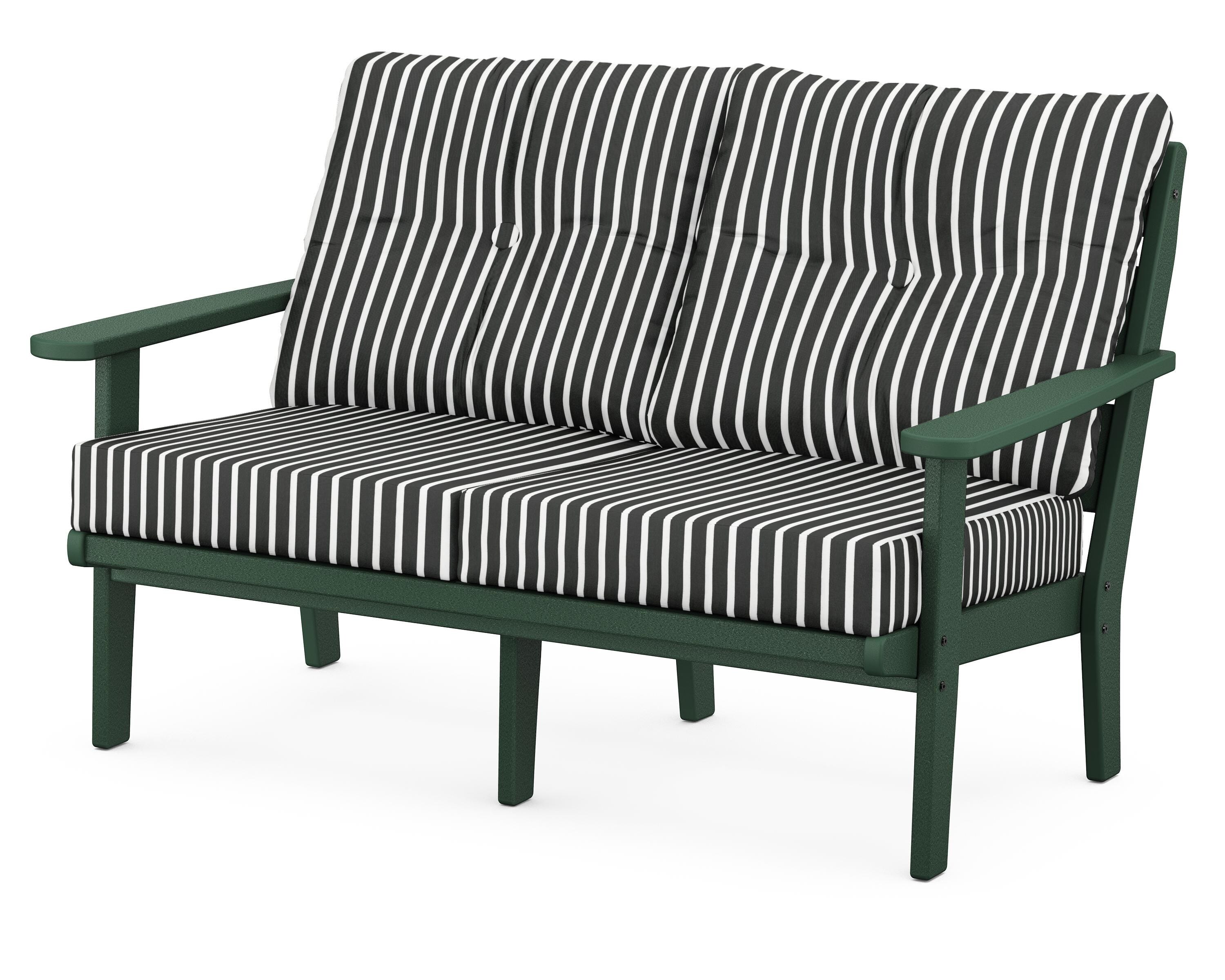 POLYWOOD® Lakeside Deep Seating Loveseat in Green / Shore Classic