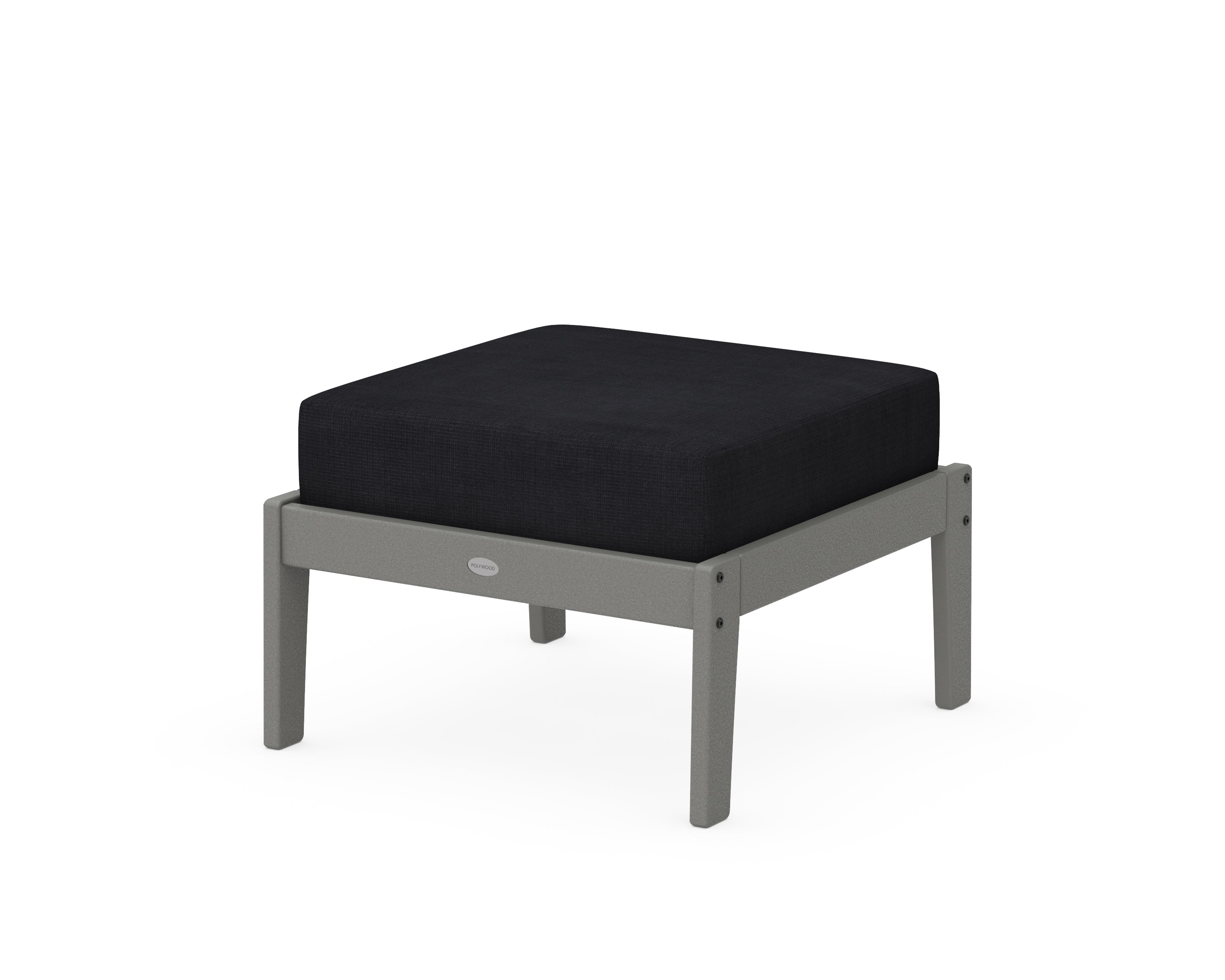 Unbranded Deep Seating Ottoman in Slate Grey / Midnight Linen