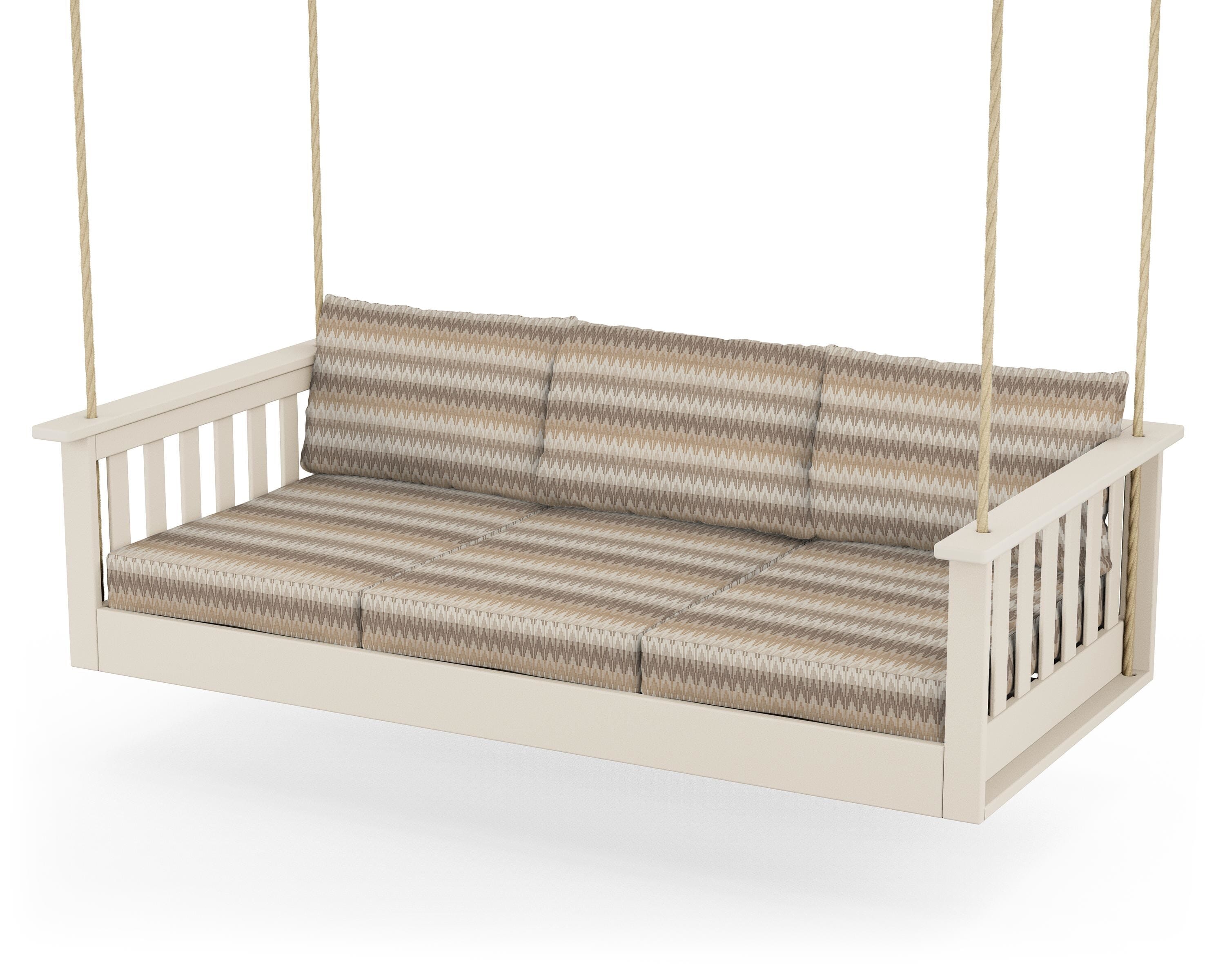 POLYWOOD® Vineyard Daybed Swing in Sand / Valley Dune