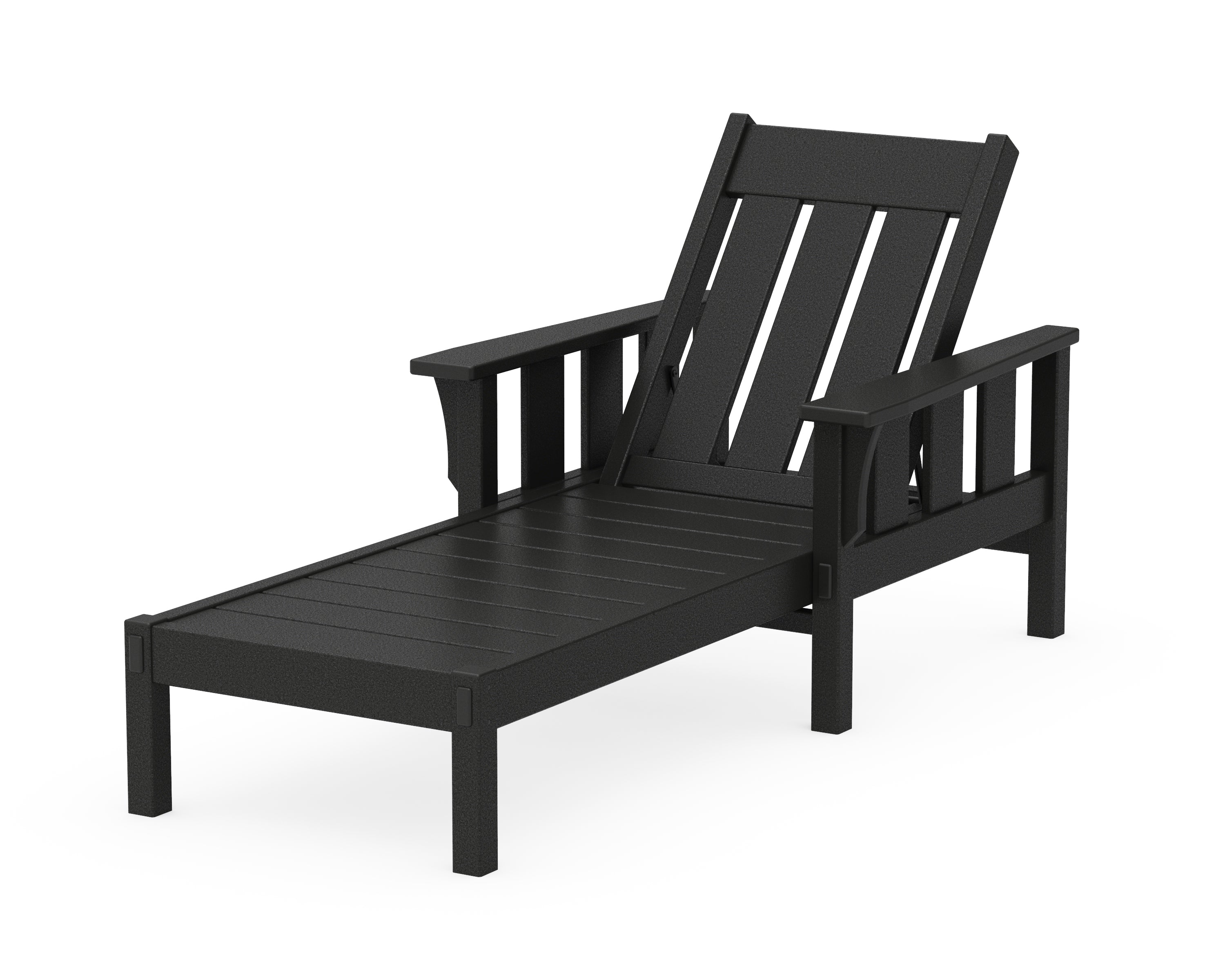 Martha Stewart by POLYWOOD® Acadia Chaise Lounge in Black