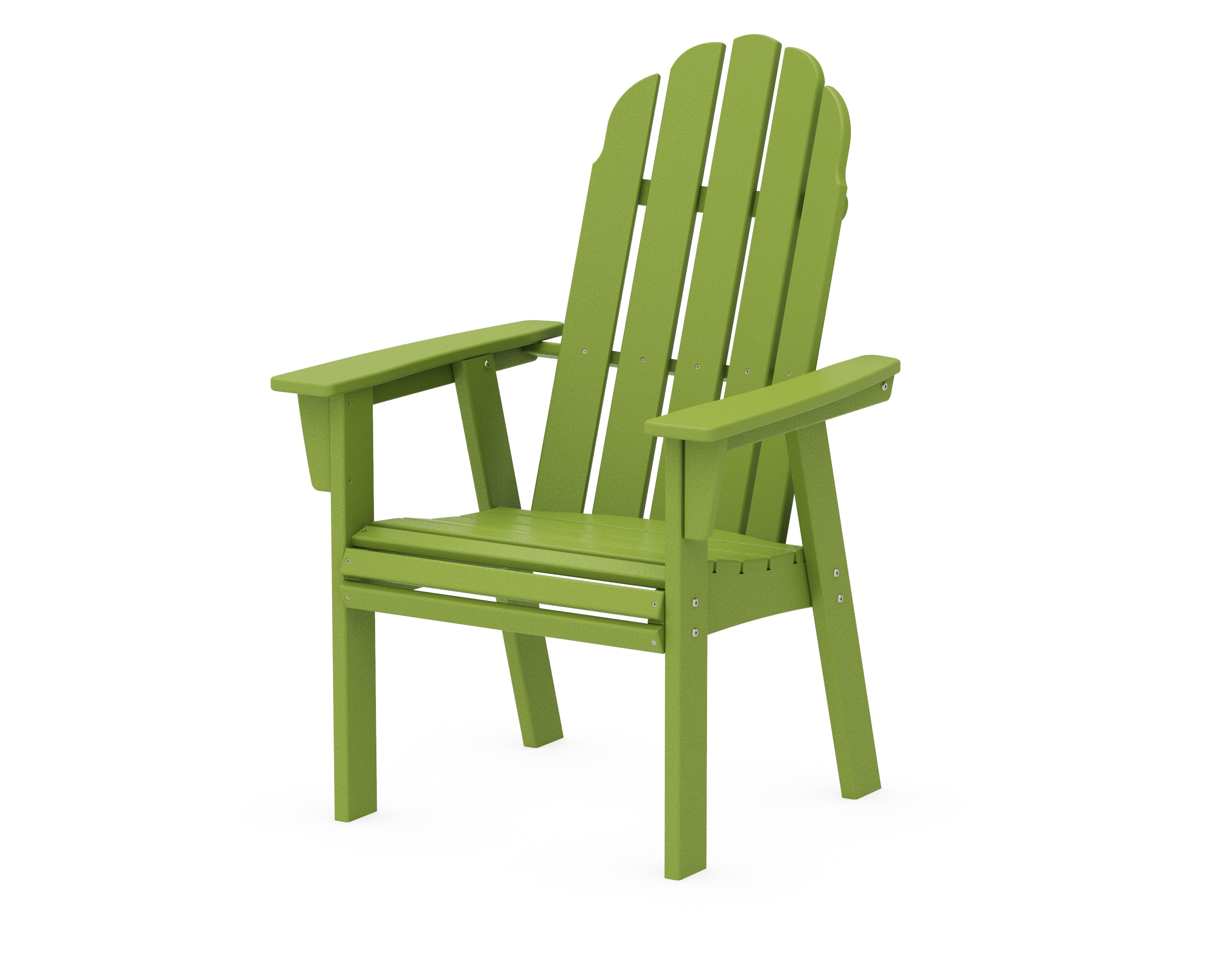 POLYWOOD® Vineyard Curveback Adirondack Dining Chair in Lime