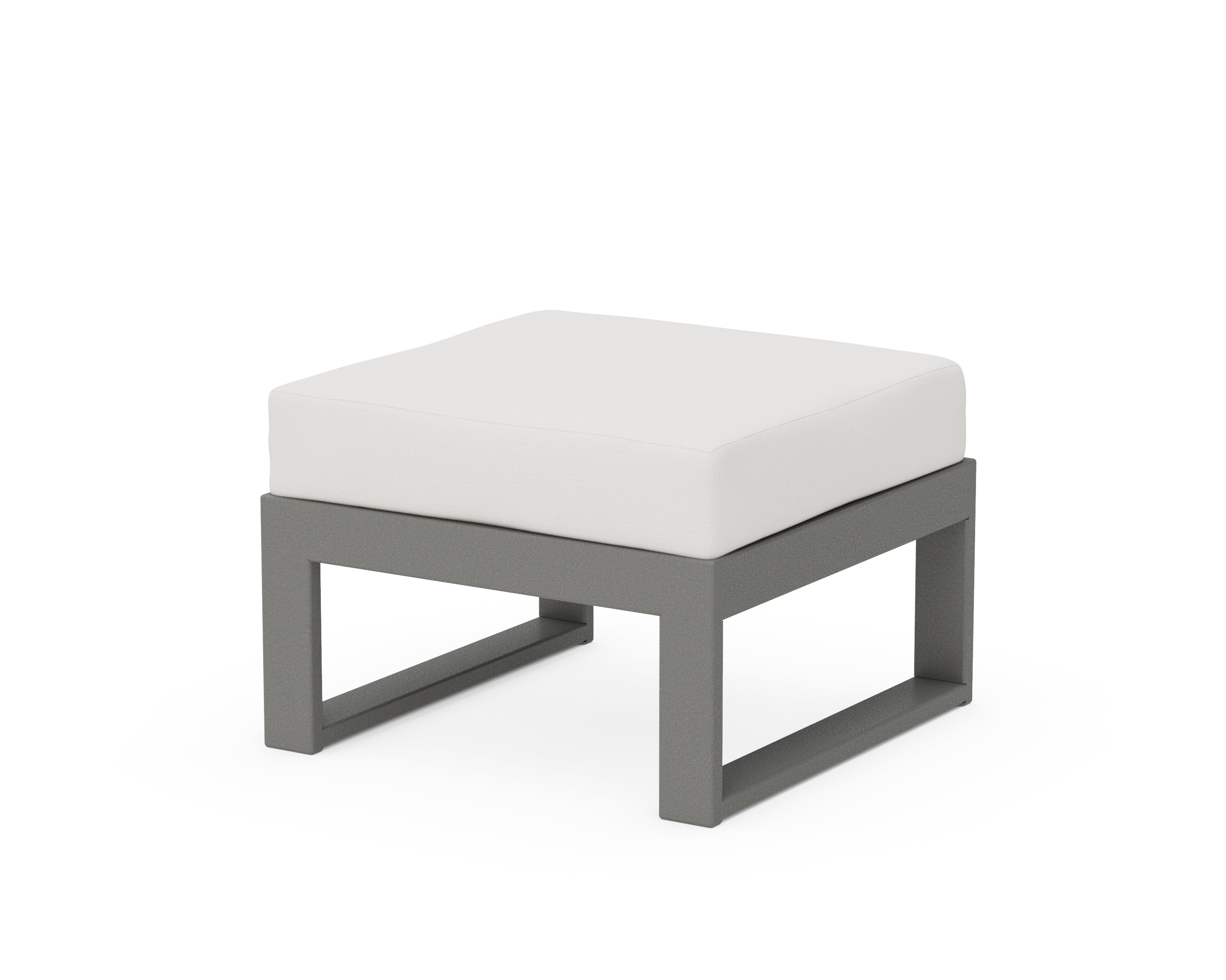 Unbranded Modular Ottoman - Modern in Slate Grey / Natural Linen