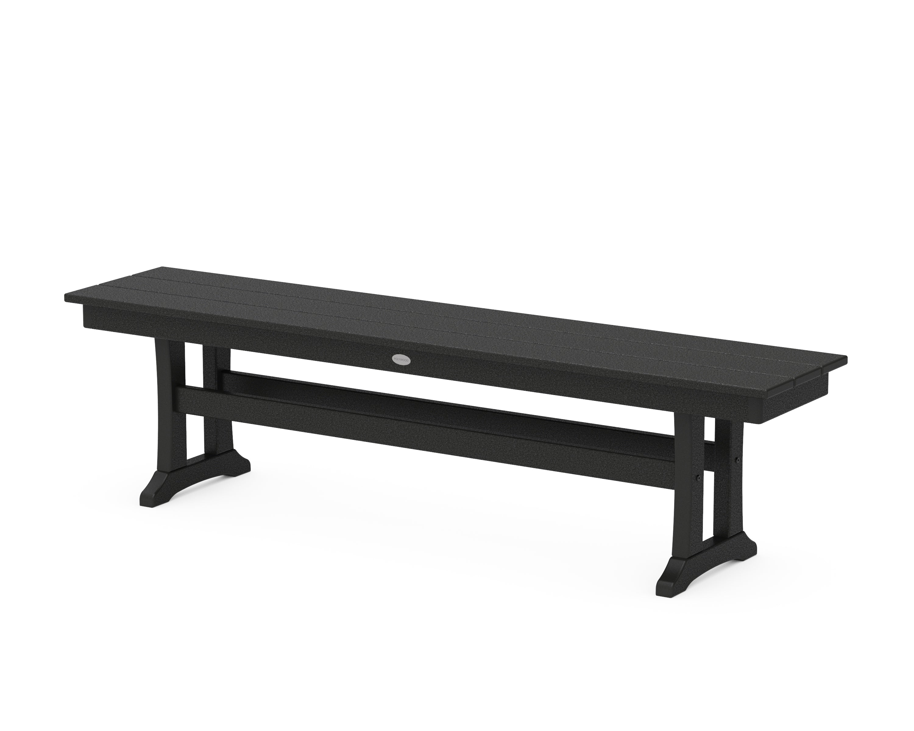 POLYWOOD® Farmhouse Trestle 65" Bench in Black