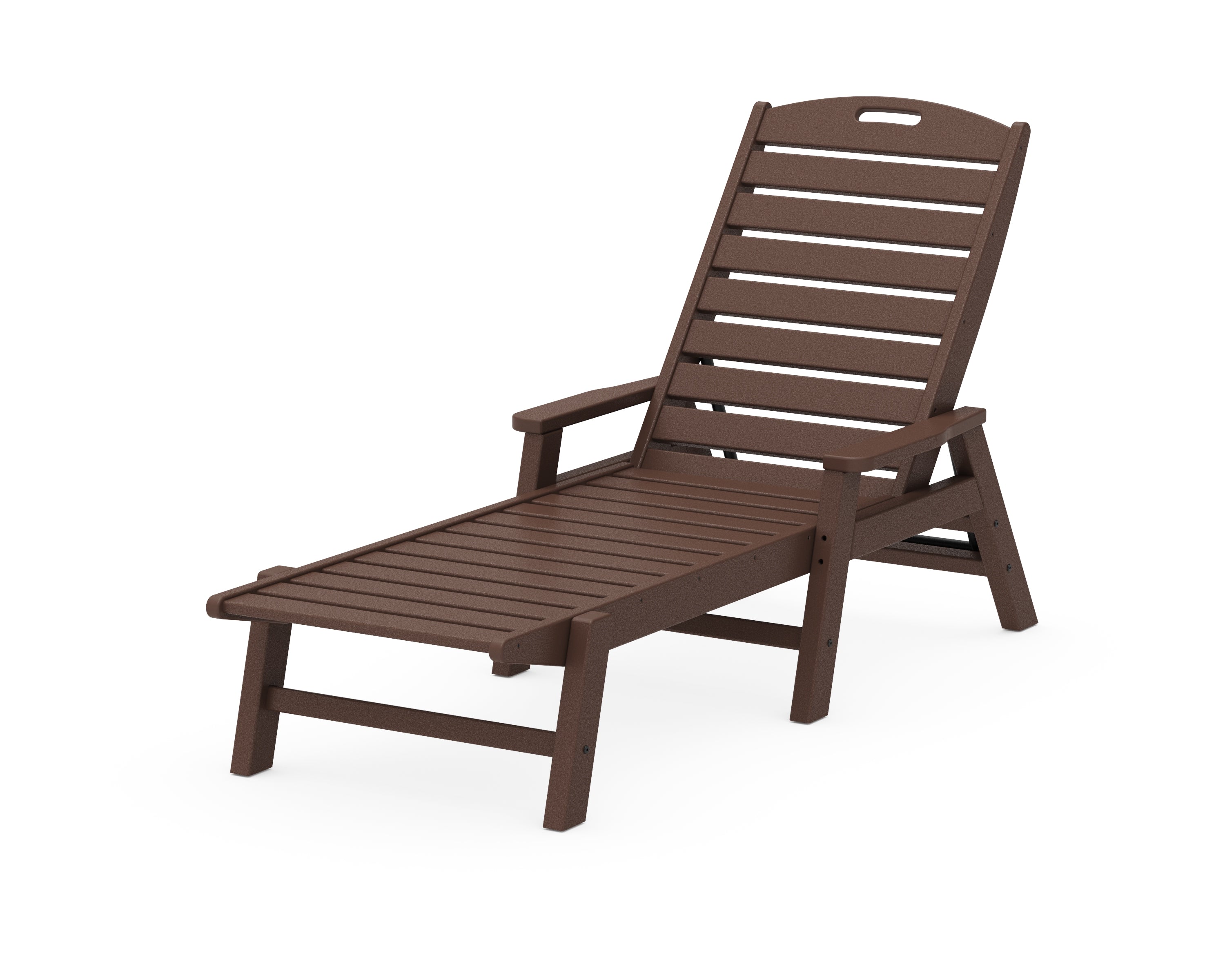 POLYWOOD® Nautical Chaise with Arms in Mahogany