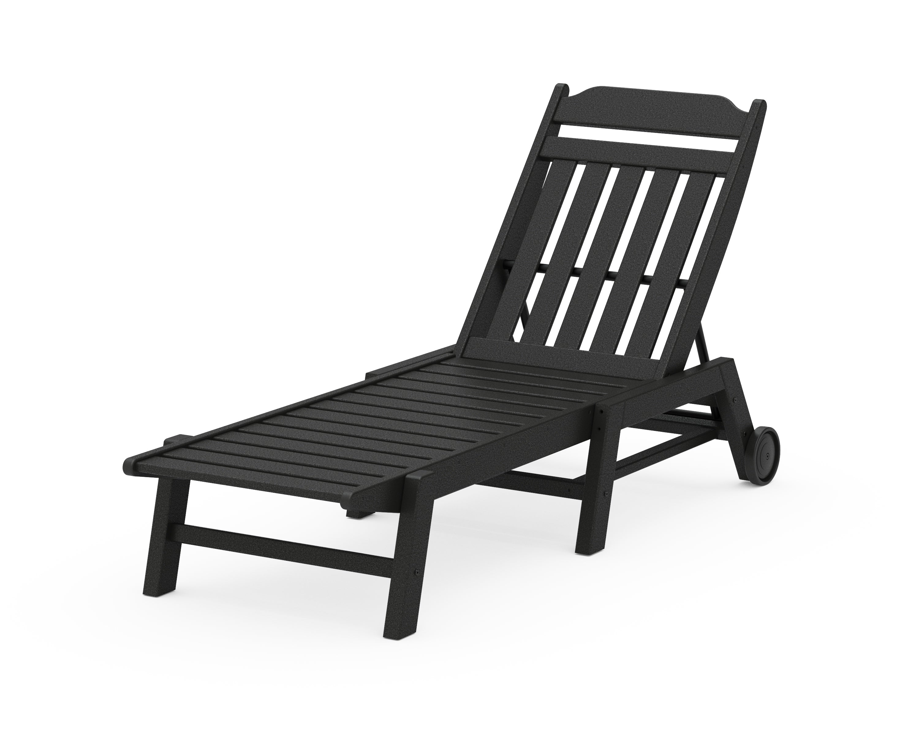 Country Living Cottage Chaise with Wheels in Black