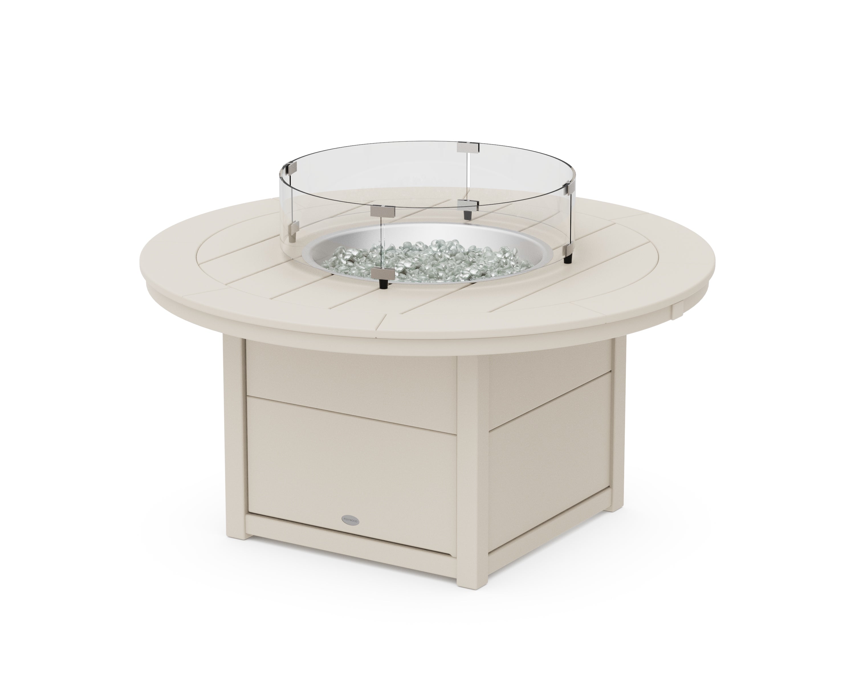 POLYWOOD® Round 48" Fire Pit Table in Sand