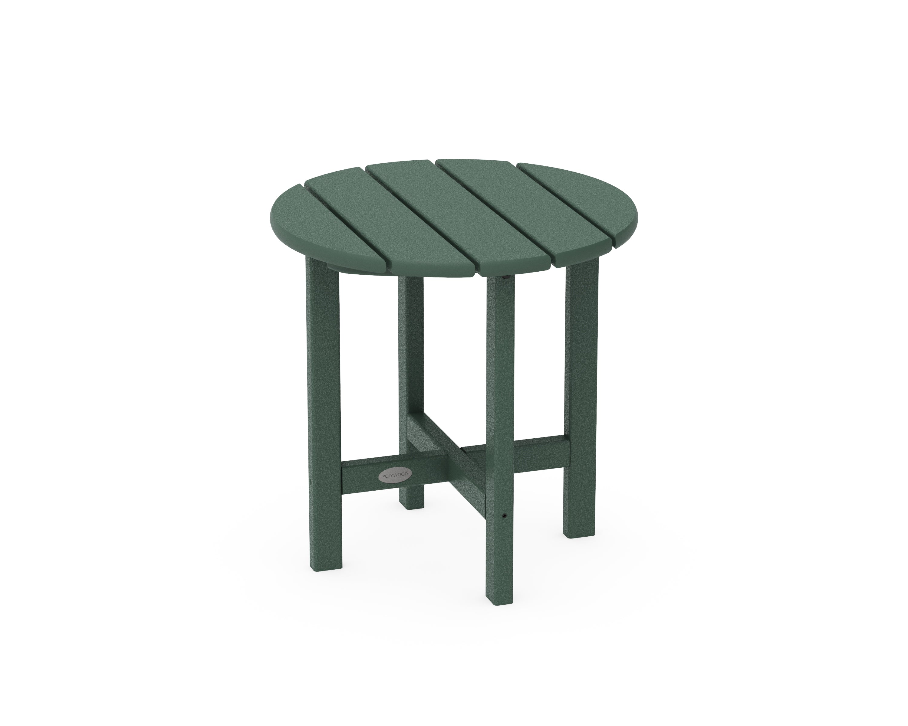 POLYWOOD® Round 18" Side Table in Green