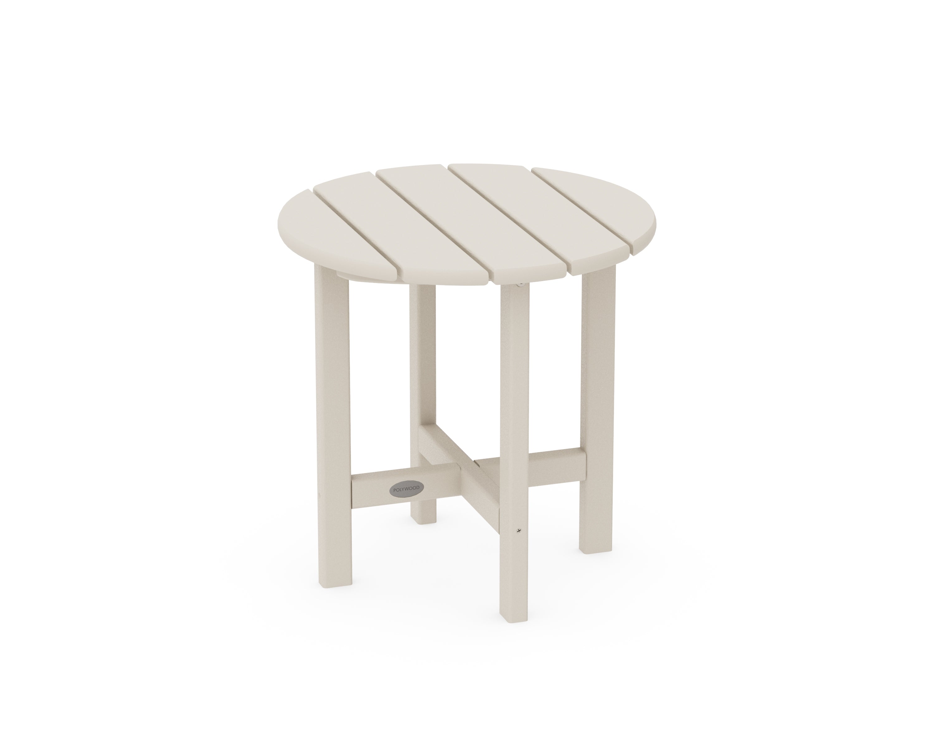 POLYWOOD® Round 18" Side Table in Sand