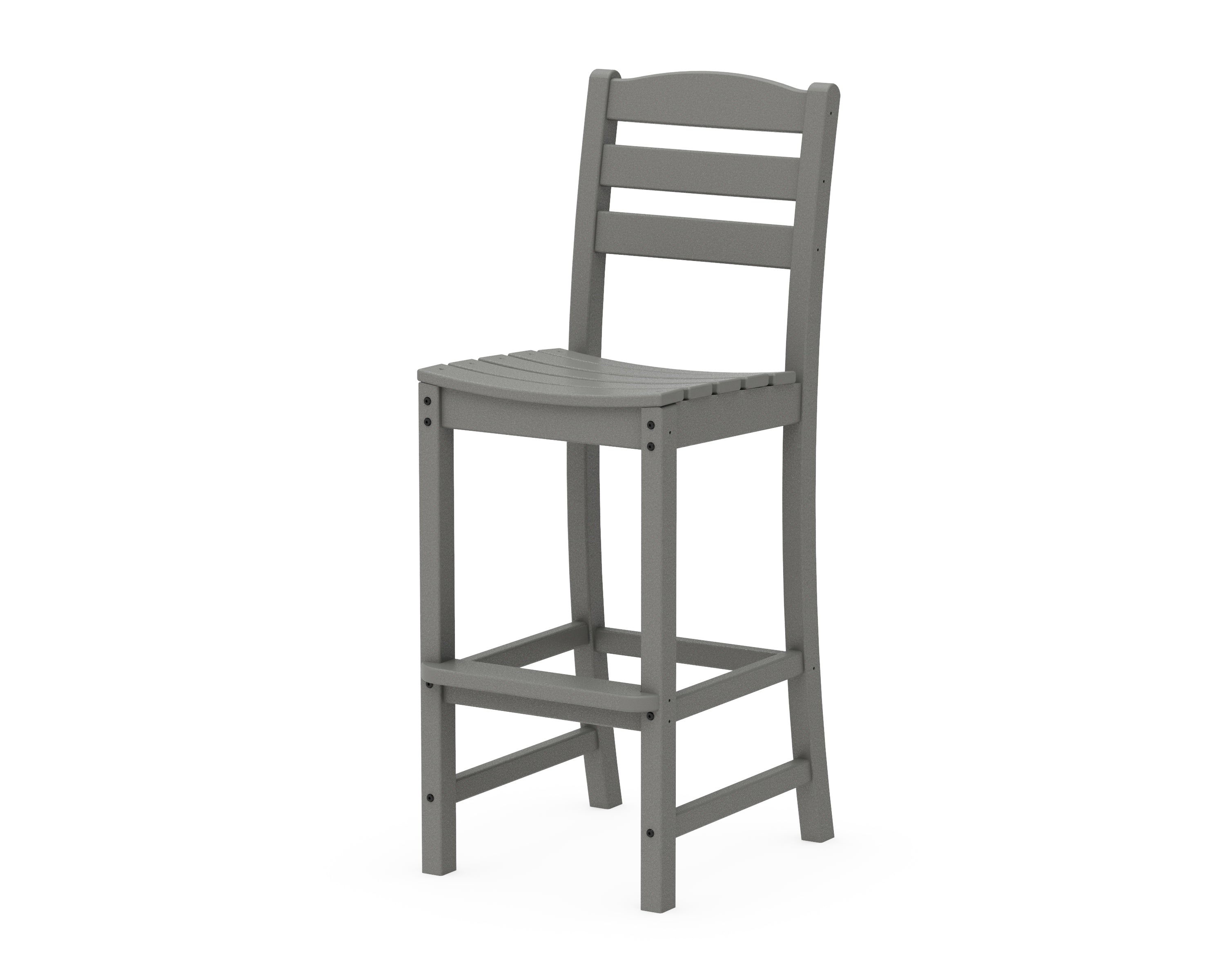 POLYWOOD® La Casa Café Bar Side Chair in Slate Grey