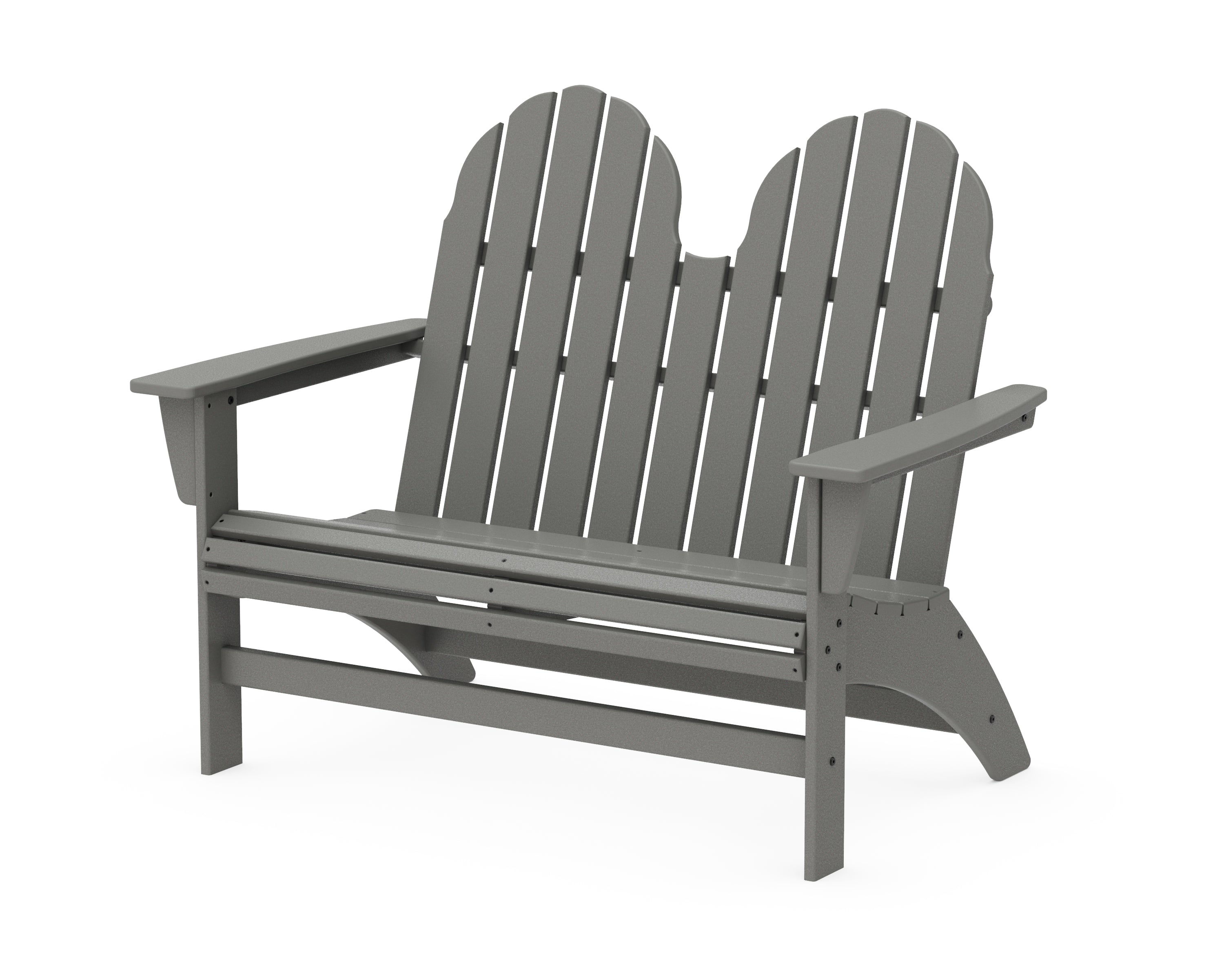 POLYWOOD® Vineyard 48" Adirondack Bench in Slate Grey